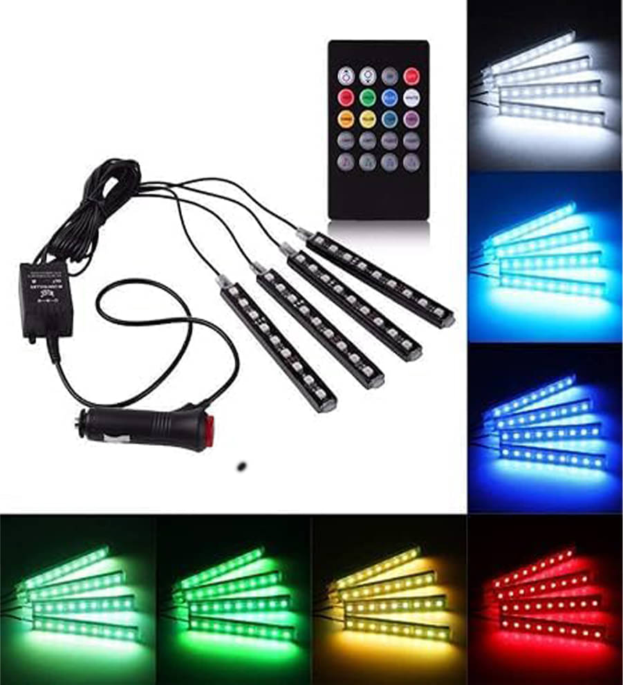 Car Atmosphere LED Lights Multicolor Strip Lights Car Interior Music Sync Interior Ambient Lighting for Dashboard Doors Customizable Light (Works with All Cars) Car Atmosphere LED Lights Multicolor Strip Lights Car Interior Music Sync Interior Ambient Lighting for Dashboard Doors Customizable Light (Works with All Cars)