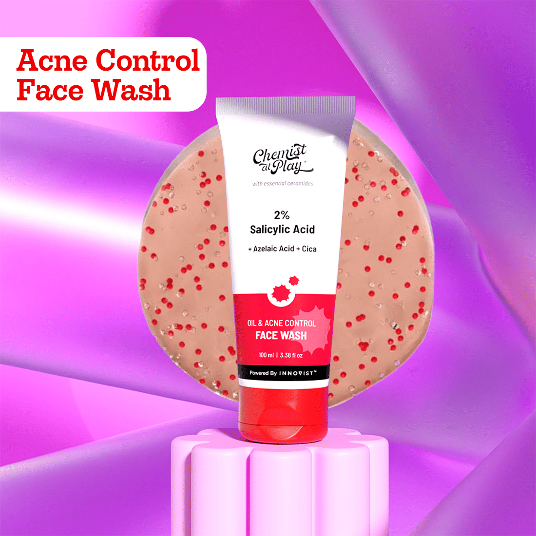 Chemist At Play 2% Salicylic Acid Oil & Acne Control Face Wash Blackhead Removal , 100ml (Pack of 1)