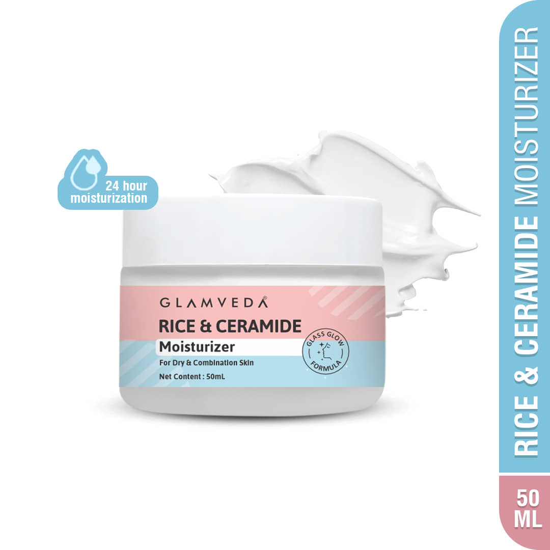 Glamveda Rice & Ceramide MoisturizerSkin Barrier Building & Nourishing, 50g