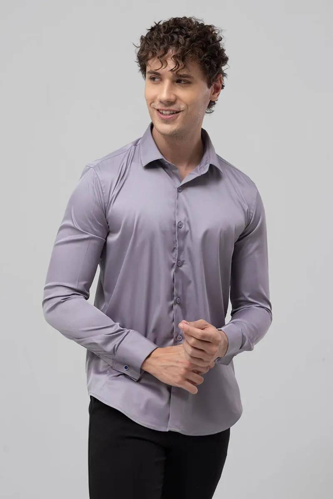 Helix Attire Satin Regular Fit Full Sleeves Men's Formal Shirt - Grey ( Pack of 1 ) Helix Attire Satin Regular Fit Full Sleeves Men's Formal Shirt - Grey ( Pack of 1 )