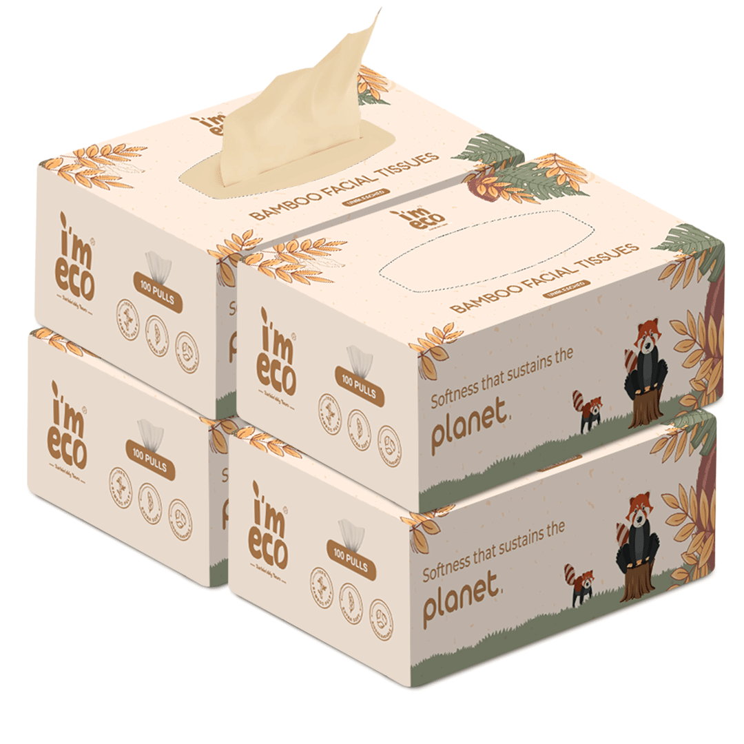     			IMECO Facial Tissue Dry Wipes ( 400 Pcs ) Pack of 4