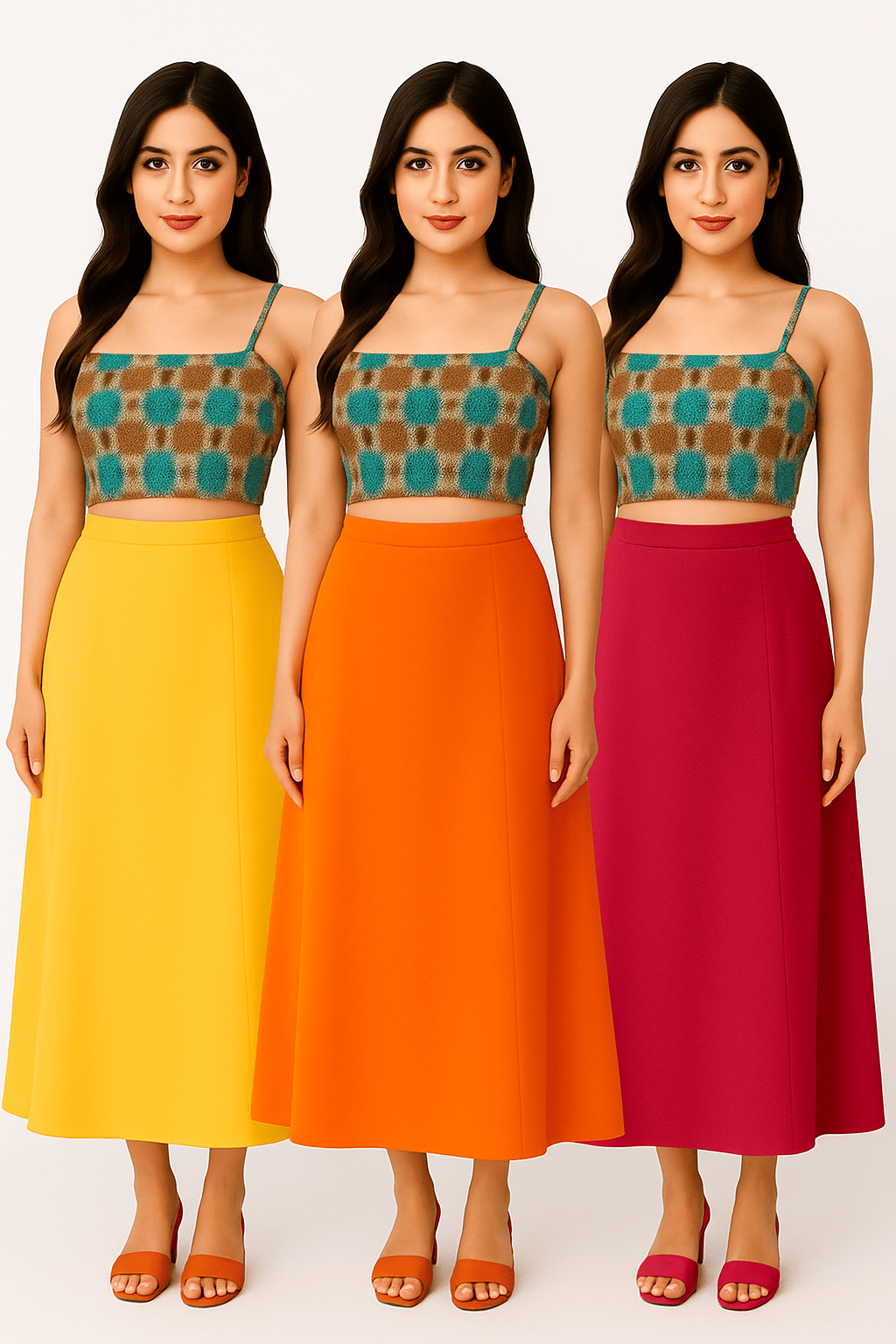     			JTG enterprises Multicoloured Cotton Petticoat - Pack of 3