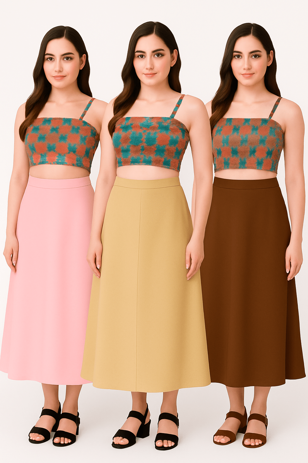     			JTG enterprises Multicoloured Cotton Petticoat - Pack of 3