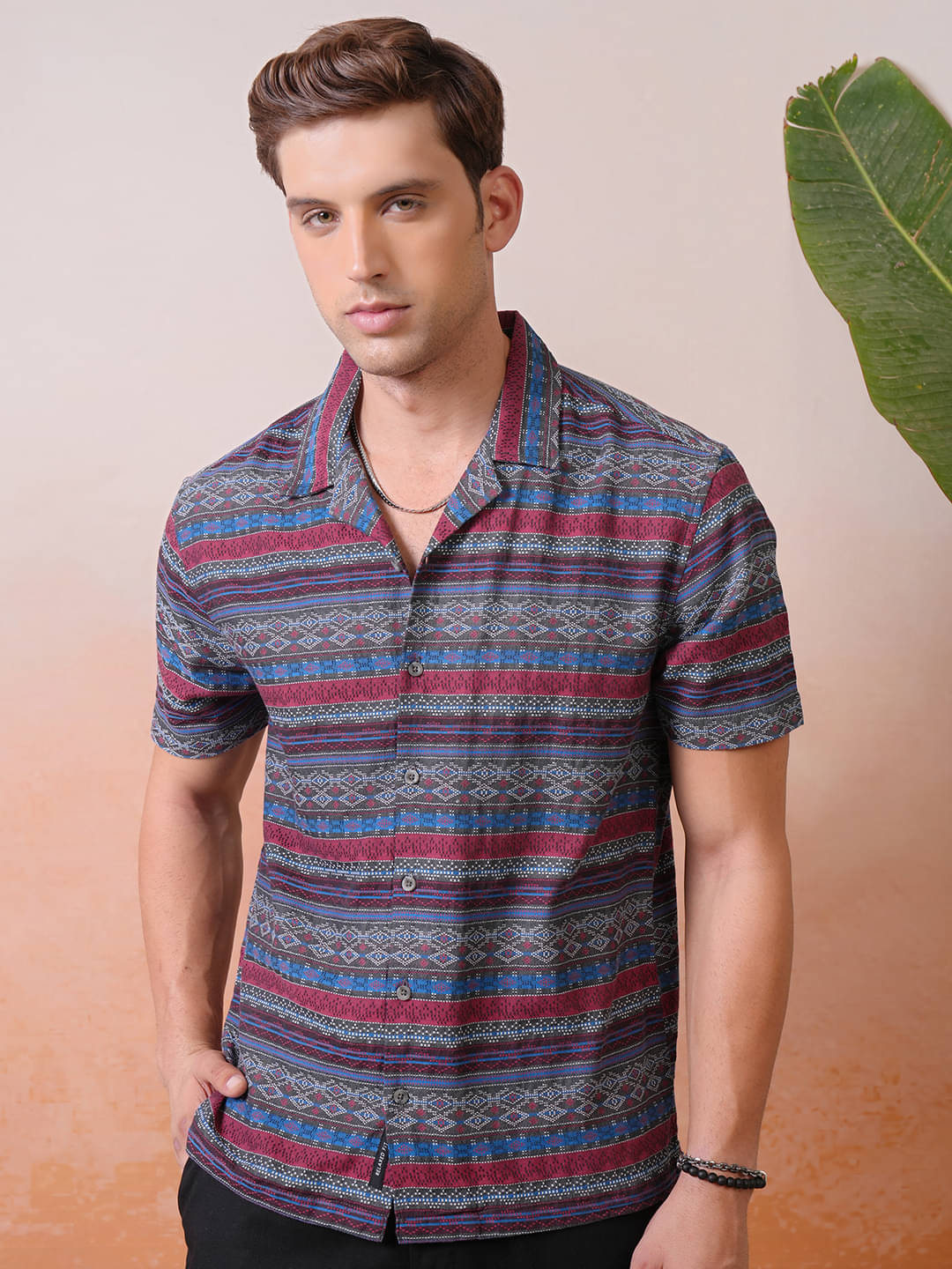 Locomotive 100% Cotton Relaxed Fit Printed Half Sleeves Men's Casual Shirt - Multicolor ( Pack of 1 )     			Locomotive 100% Cotton Relaxed Fit Printed Half Sleeves Men's Casual Shirt - Multicolor ( Pack of 1 )