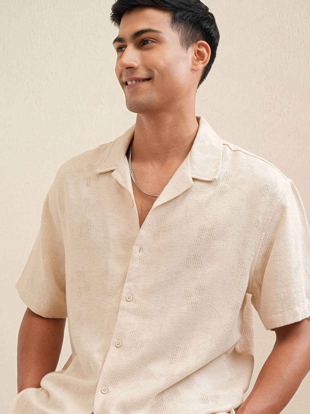 Locomotive 100% Cotton Relaxed Fit Self Design Half Sleeves Men's Casual Shirt - Beige ( Pack of 1 ) Locomotive 100% Cotton Relaxed Fit Self Design Half Sleeves Men's Casual Shirt - Beige ( Pack of 1 )