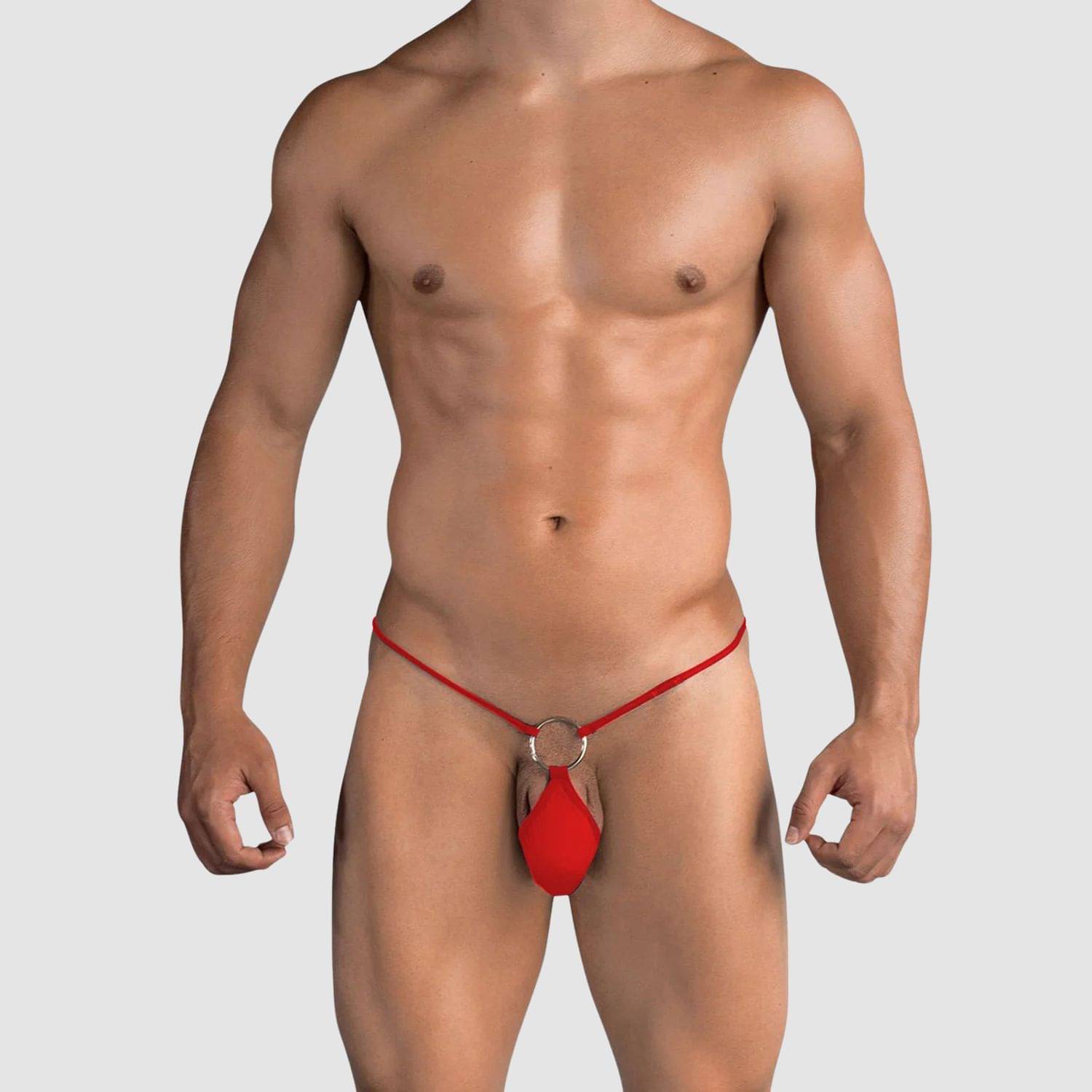     			LoveAasan Pack of 1 Microfibre G-String For Men's ( Red )