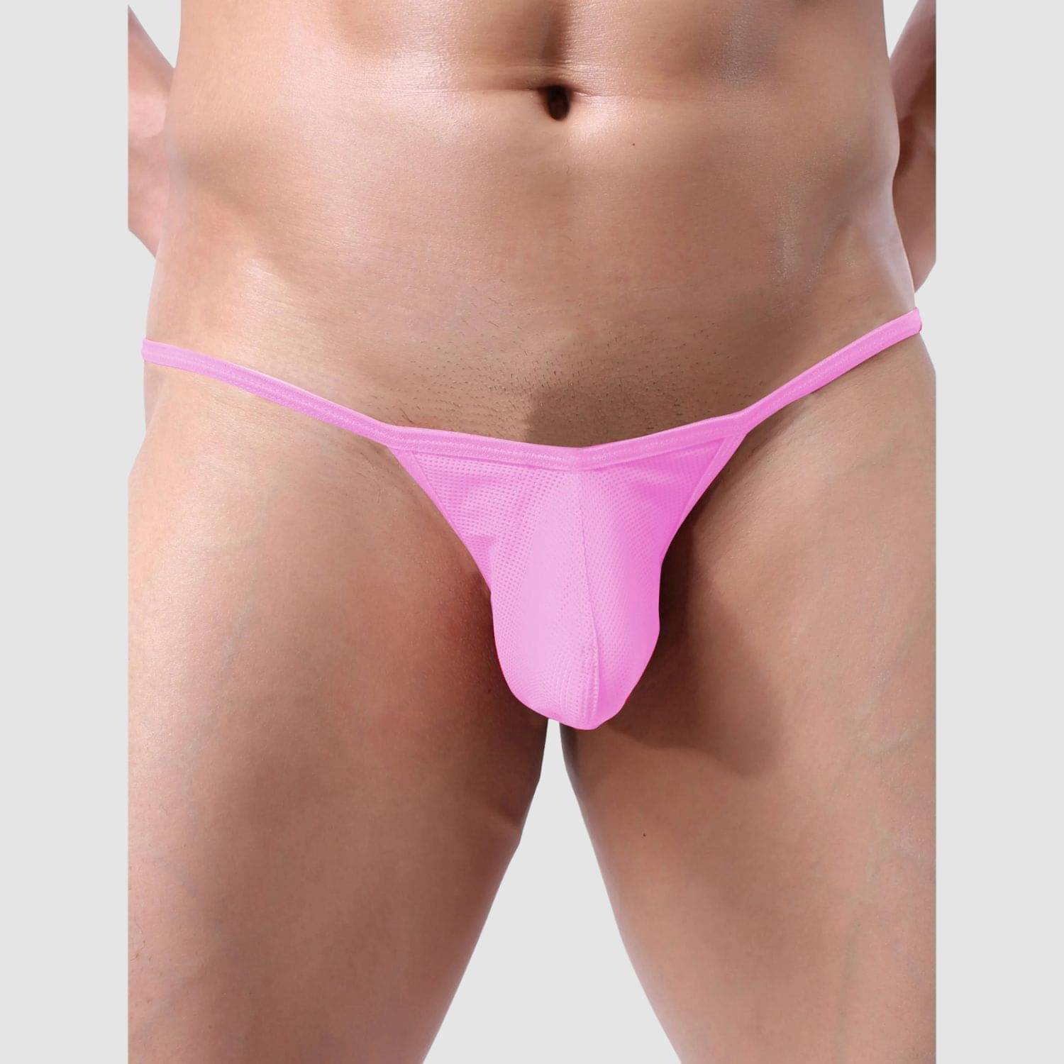 LoveAasan Pack of 1 Polyester G-String For Men's ( Pink ) LoveAasan Pack of 1 Polyester G-String For Men's ( Pink )