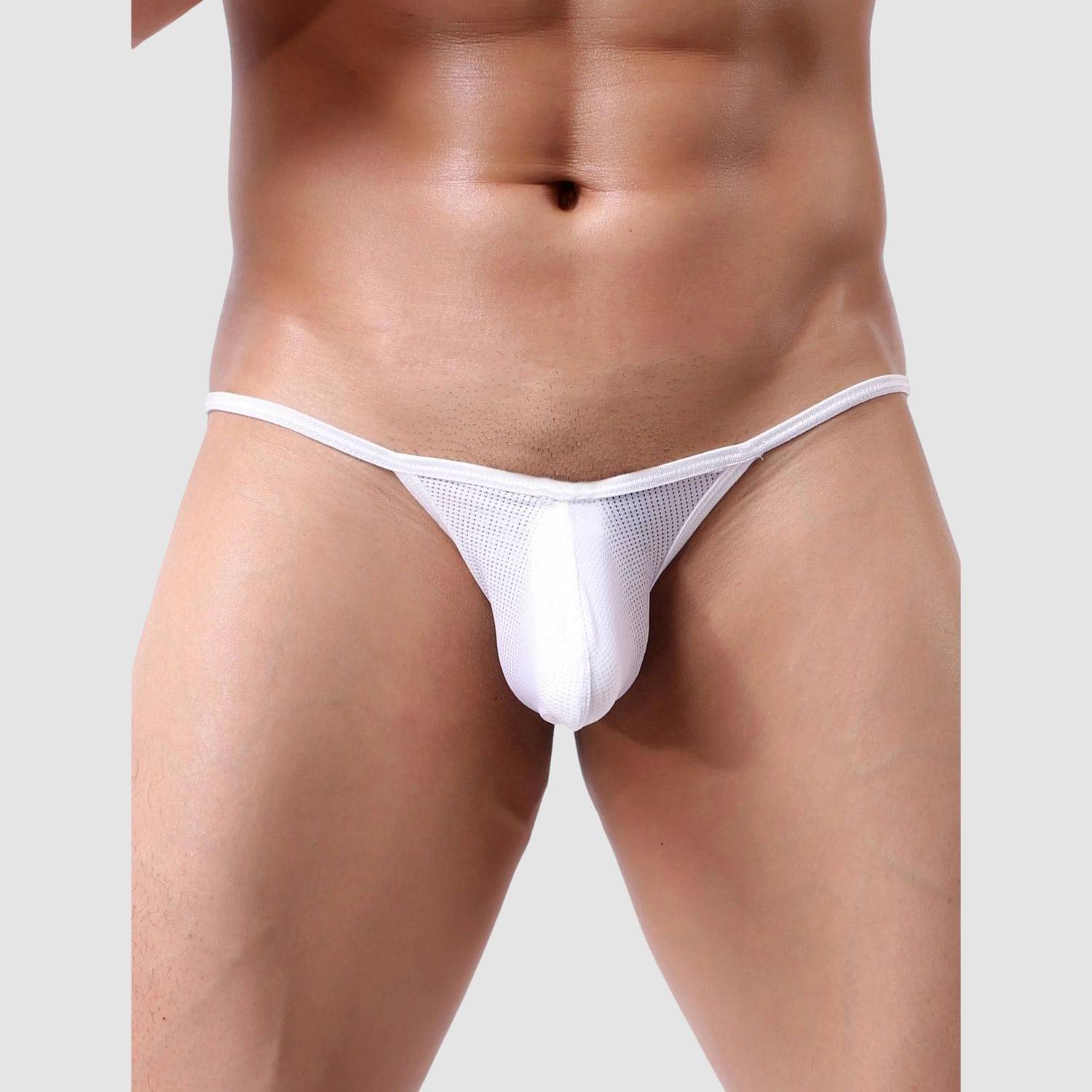 LoveAasan Pack of 1 Polyester G-String For Men's ( White )     			LoveAasan Pack of 1 Polyester G-String For Men's ( White )