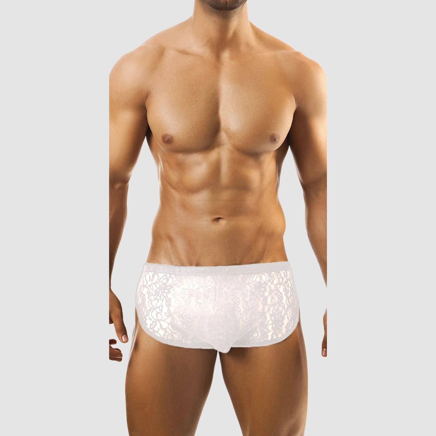 LoveAasan Pack of 1 Spandex Thongs For Men's ( White )     			LoveAasan Pack of 1 Spandex Thongs For Men's ( White )