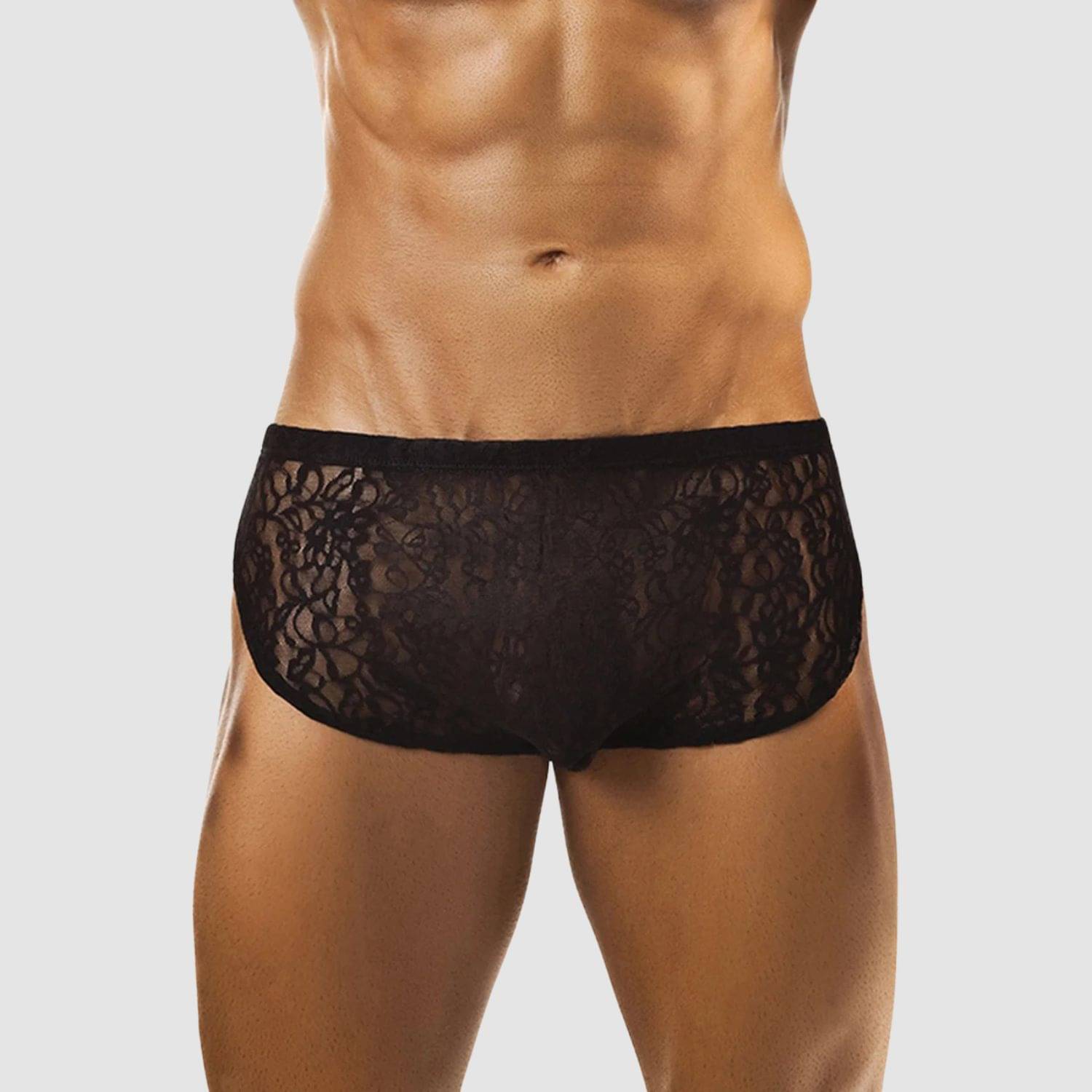     			LoveAasan Pack of 1 Spandex Thongs For Men's ( Black )