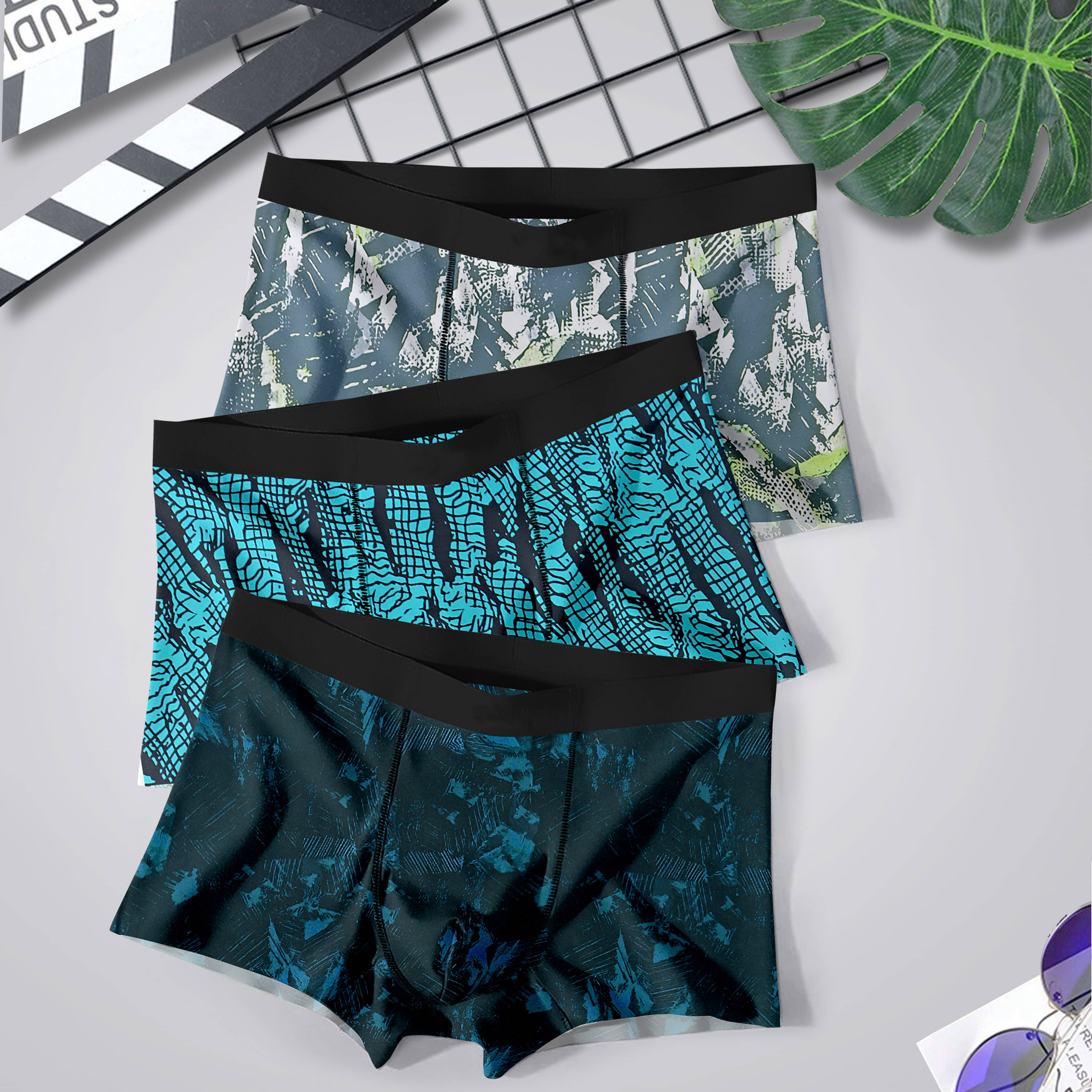     			PaheliRani Pack of 3 Nylon Trunks For Men's ( Multicolor1 )