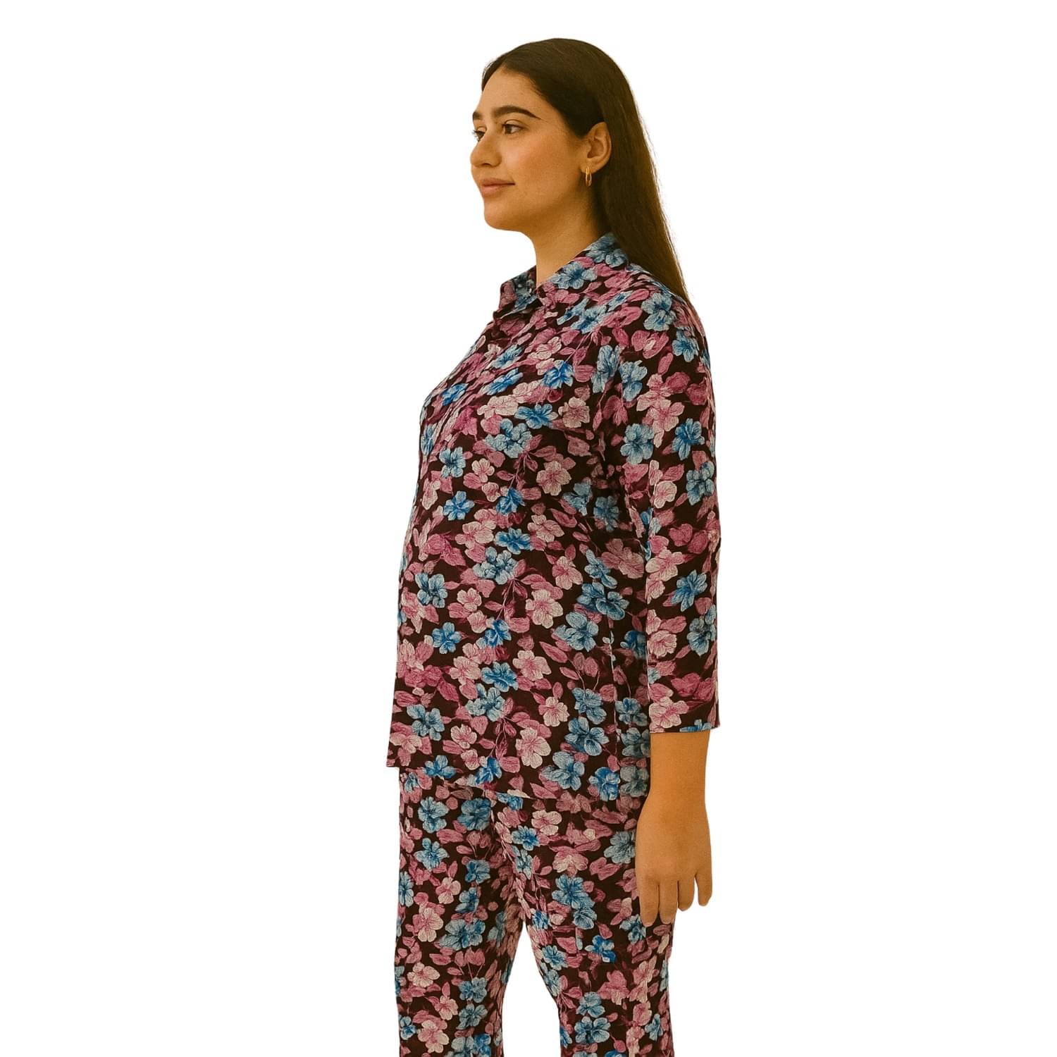    			Ridaa Women Printed Shirt With Joggers Co-Ord Set ( Multicolor )