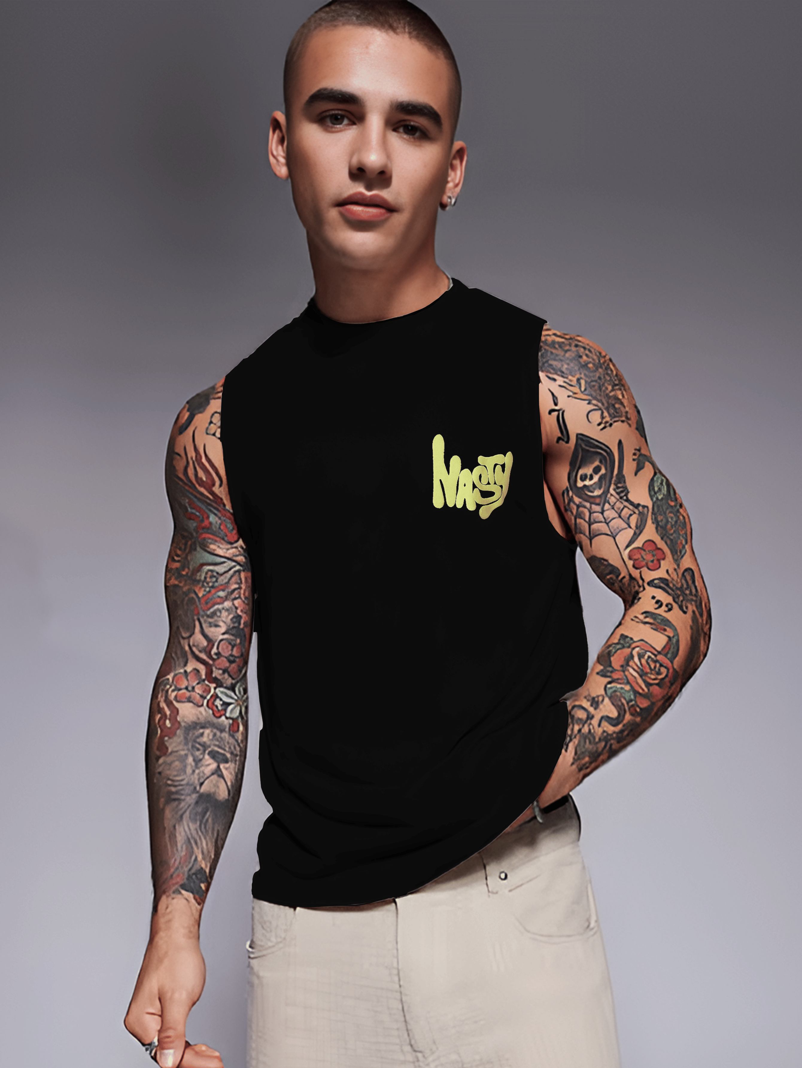 Rigo Men Cotton Blend Oversized Fit Printed T-Shirt ( Black ) Rigo Men Cotton Blend Oversized Fit Printed T-Shirt ( Black )