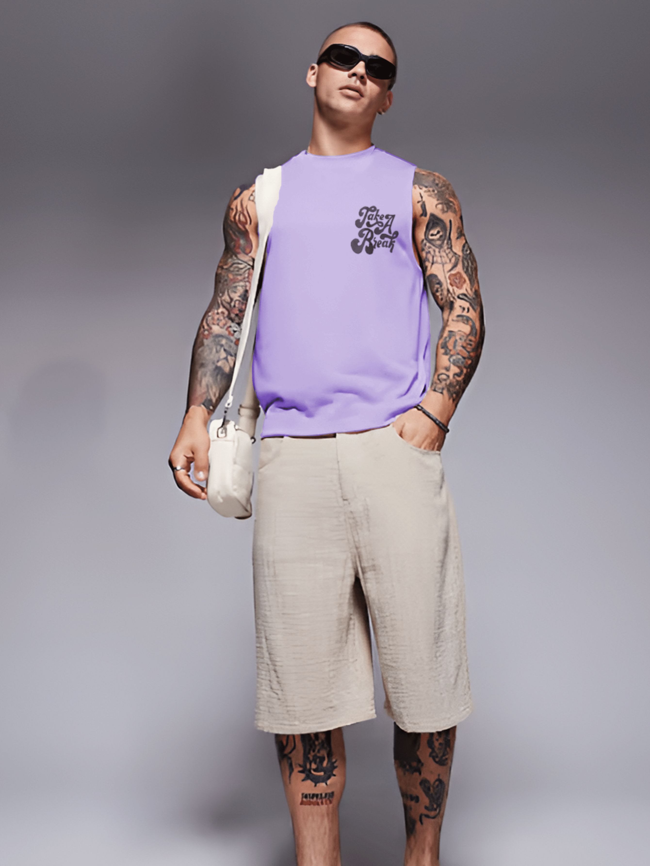 Rigo Pack of 1 Cotton Blend Basic Vest For Men ( Purple ) Rigo Pack of 1 Cotton Blend Basic Vest For Men ( Purple )