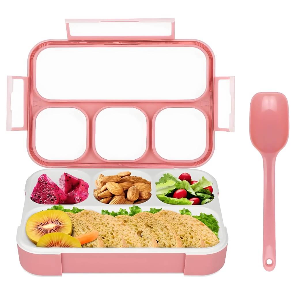     			SARVASHVA TRENDS Lunch Box with Spoon Polypropylene Lunch Box 4 - Container ( Pack of 1 )
