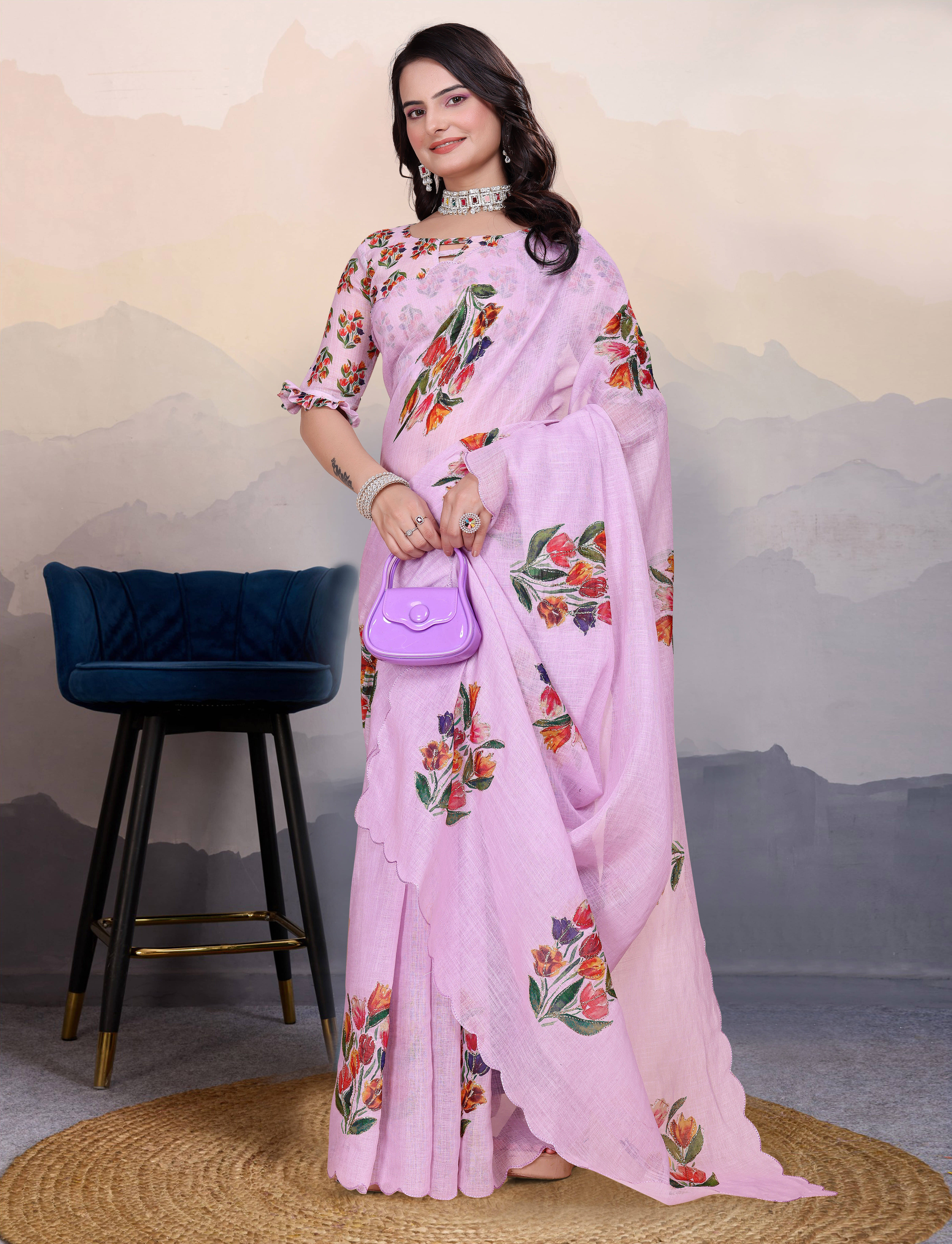     			Sadika Art Silk Self Design Saree With Unstitched Blouse Piece ( Purple )