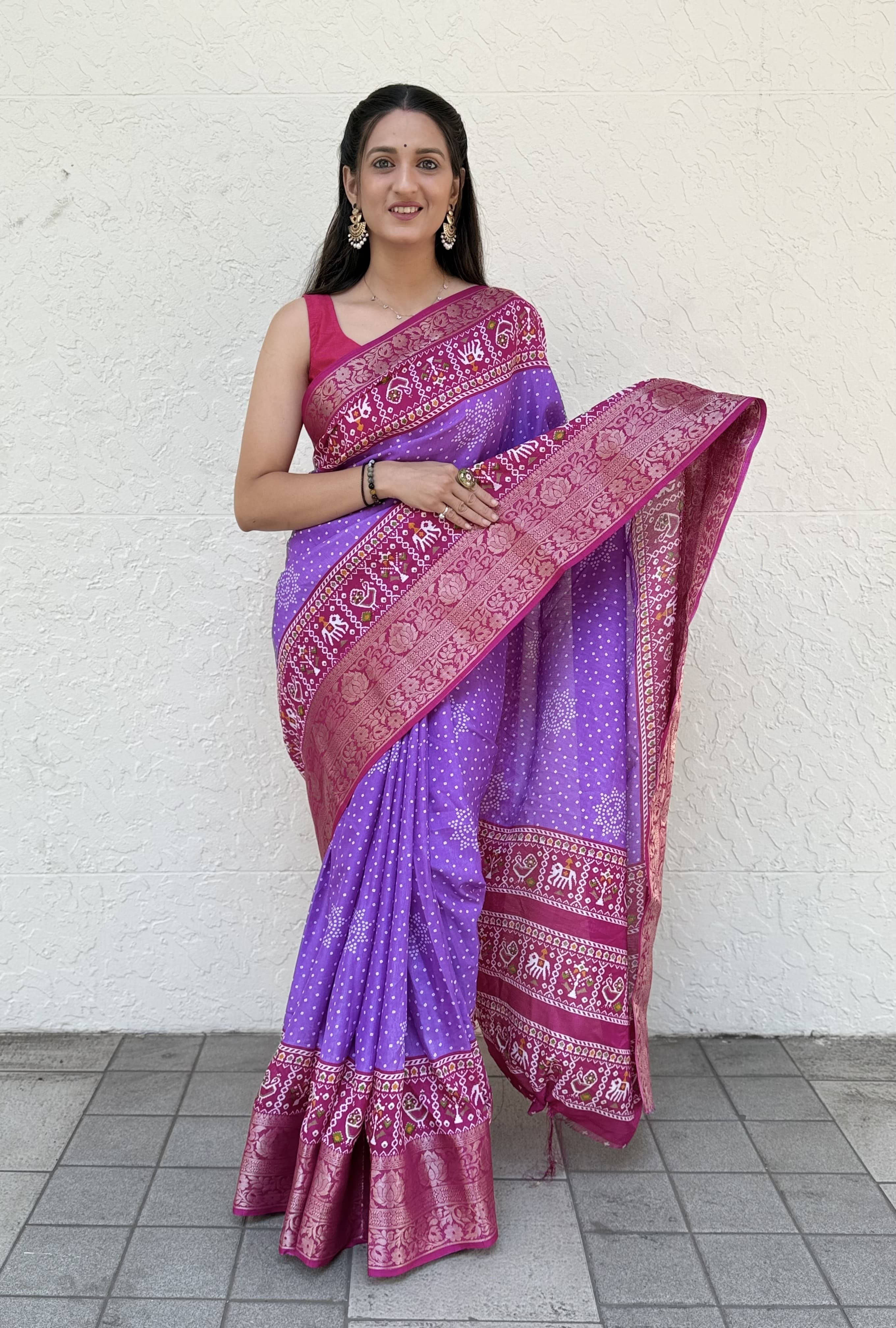 Sadika Art Silk Woven Saree With Unstitched Blouse Piece ( Purple ) Sadika Art Silk Woven Saree With Unstitched Blouse Piece ( Purple )