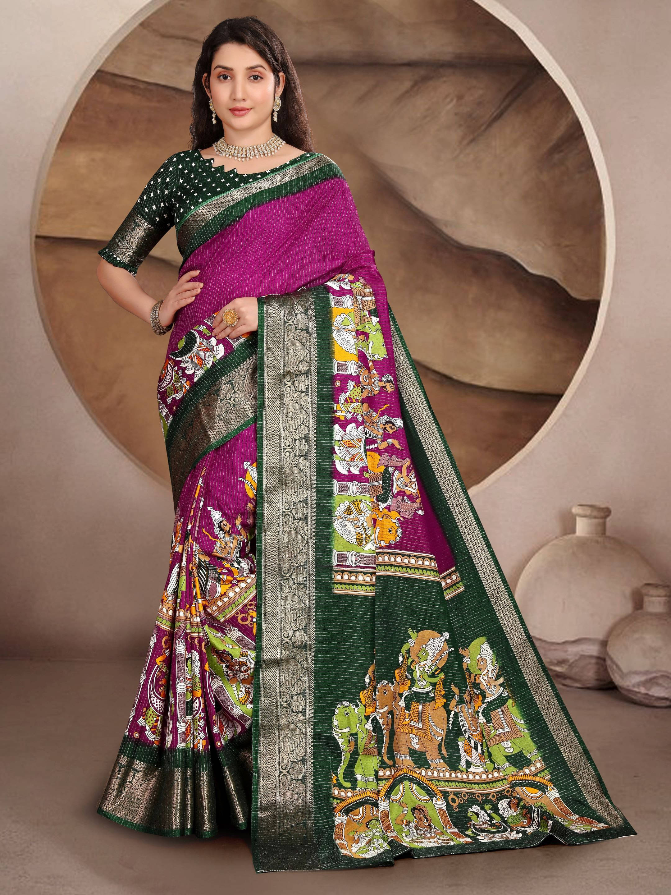 Sadika Silk Blend Self Design Saree With Unstitched Blouse Piece ( Purple ) Sadika Silk Blend Self Design Saree With Unstitched Blouse Piece ( Purple )