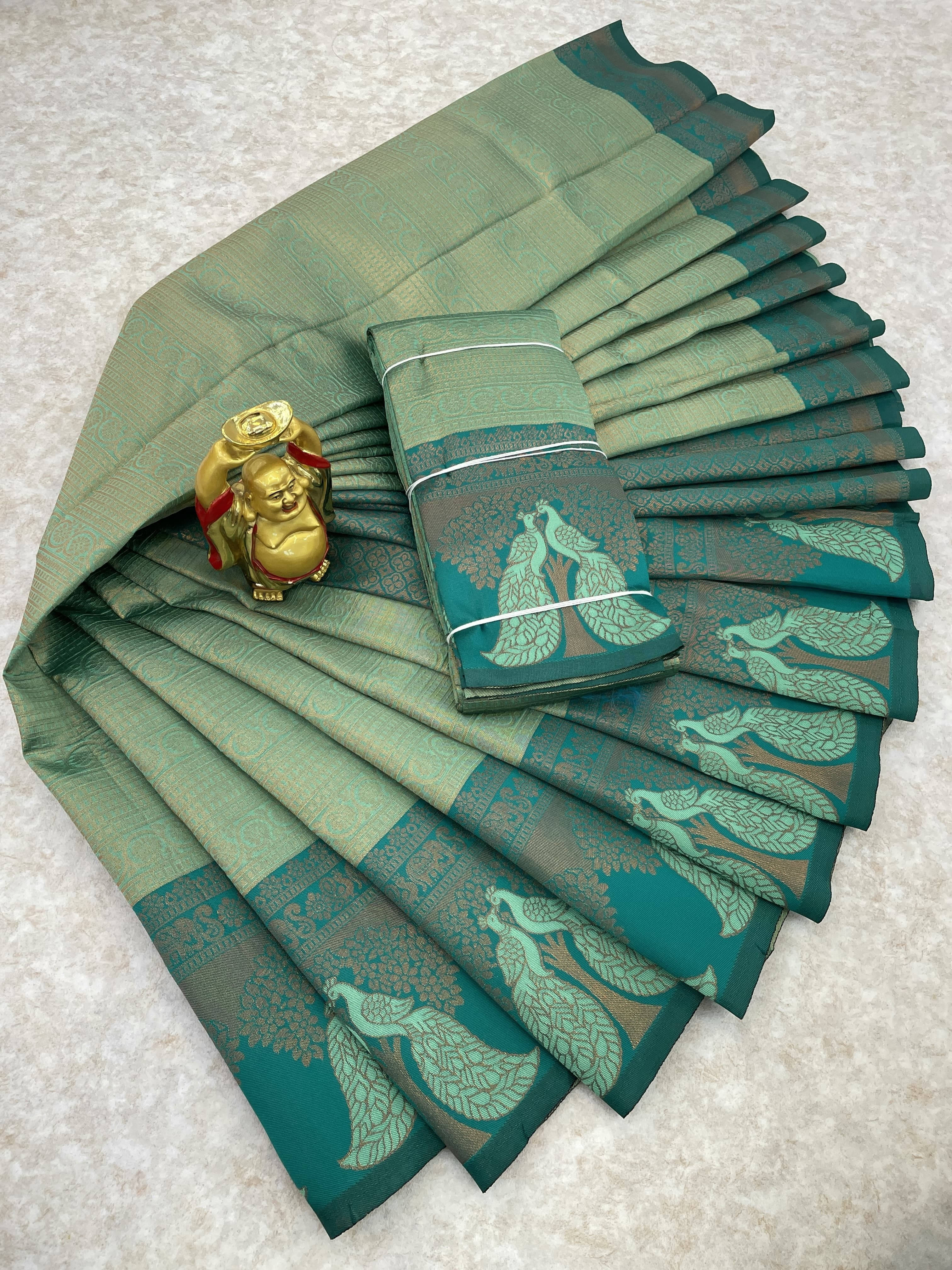 Sadika Silk Woven Saree With Unstitched Blouse Piece ( Light Green ) Sadika Silk Woven Saree With Unstitched Blouse Piece ( Light Green )