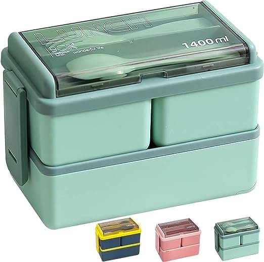 Swaraa Kitchenware Plastic Lunch Box 2 - Container ( Pack of 1 ) Swaraa Kitchenware Plastic Lunch Box 2 - Container ( Pack of 1 )