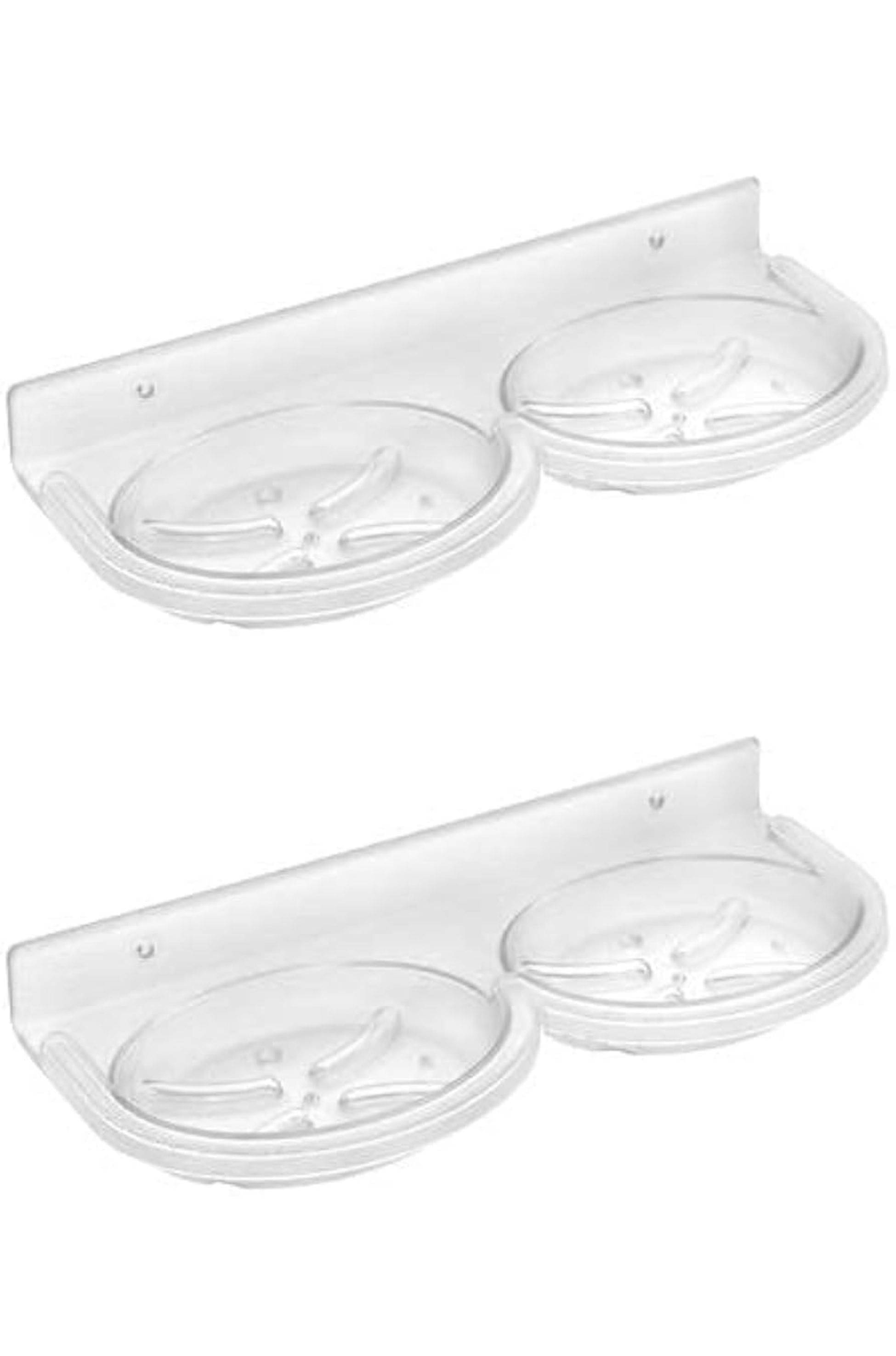 Unbreakable Double Soap Dish (Oval), Pack of 2 Unbreakable Double Soap Dish (Oval), Pack of 2