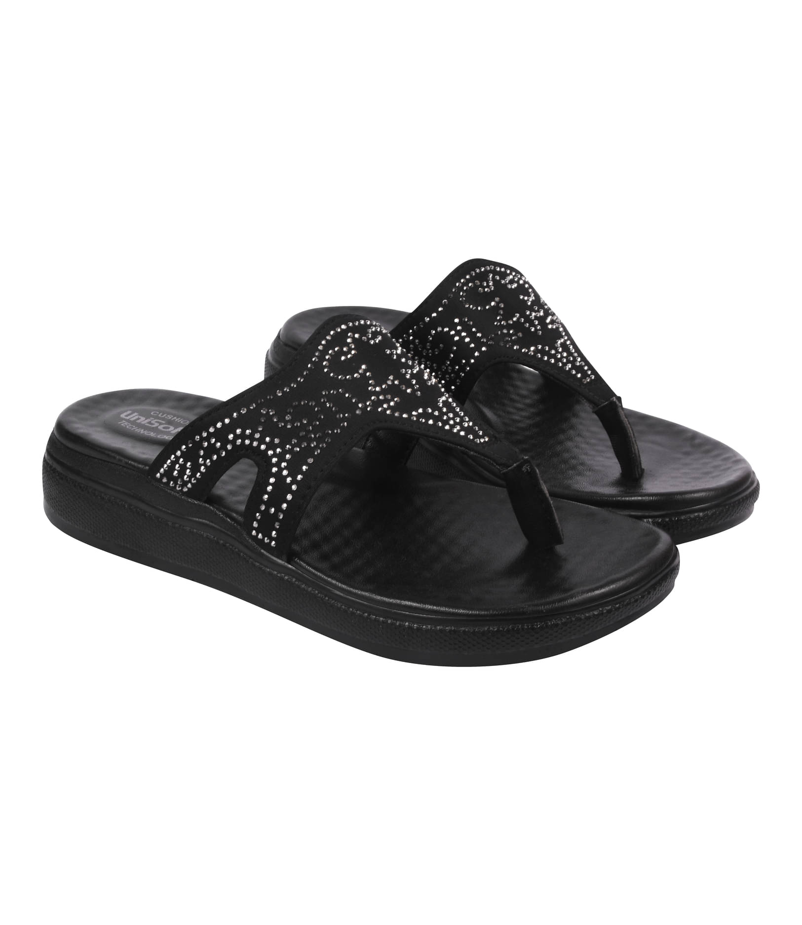     			Unisoft Black Women's Slipper