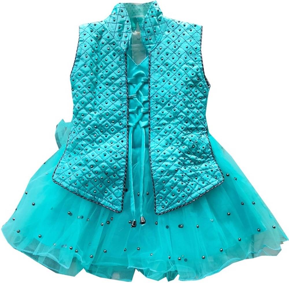 Villata fashion Net Frock For Girls ( Pack of 1 , Blue ) Villata fashion Net Frock For Girls ( Pack of 1 , Blue )