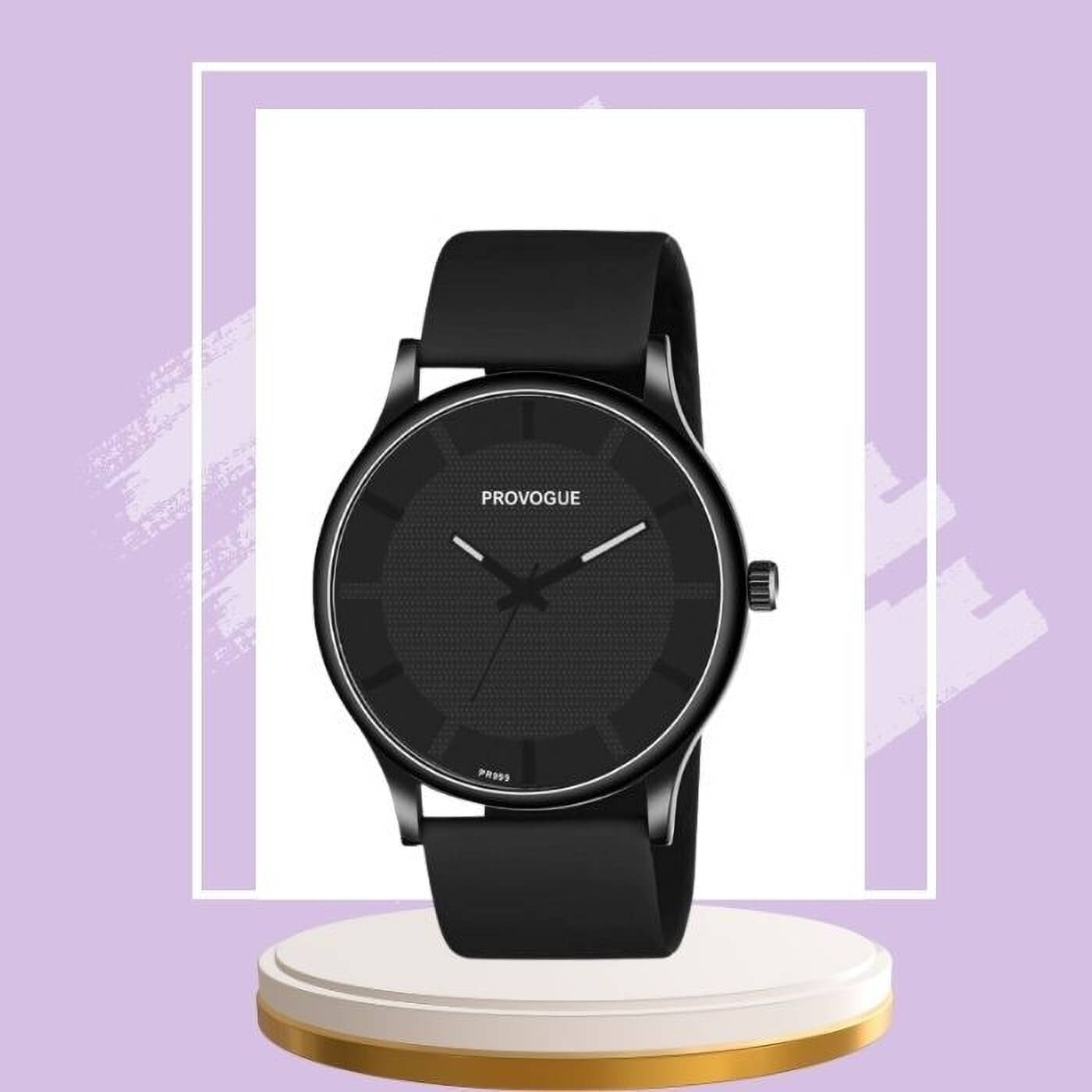     			ZETWAL Black Silicon Analog Men's Watch