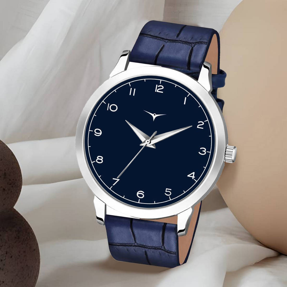     			ZETWAL Blue PU Analog Men's Watch