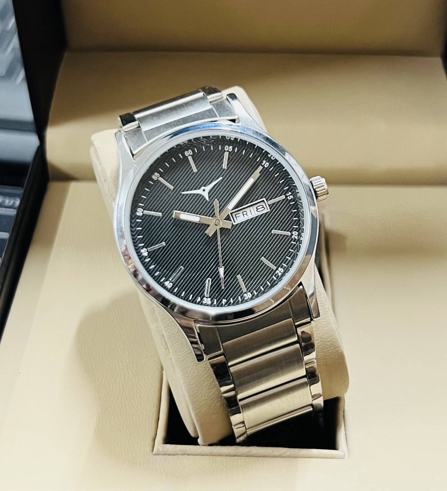 LimeStone Silver Stainless Steel Analog Men's Watch