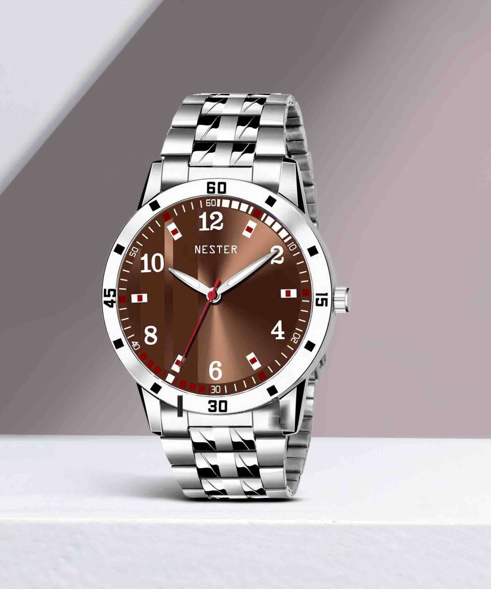     			ZETWAL Silver Stainless Steel Analog Men's Watch