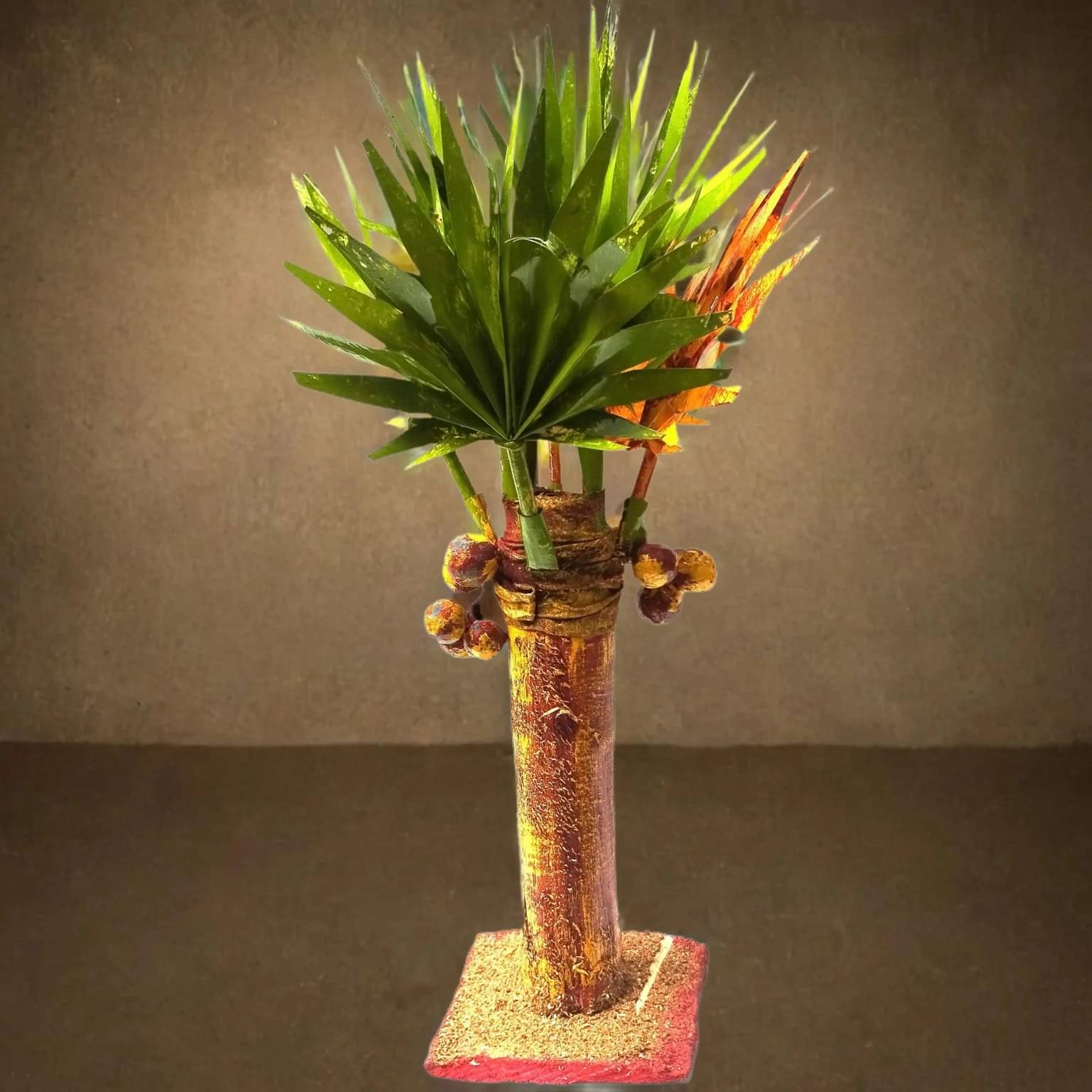     			indian palm  tree handicrafts home decor 1 ft golu decor