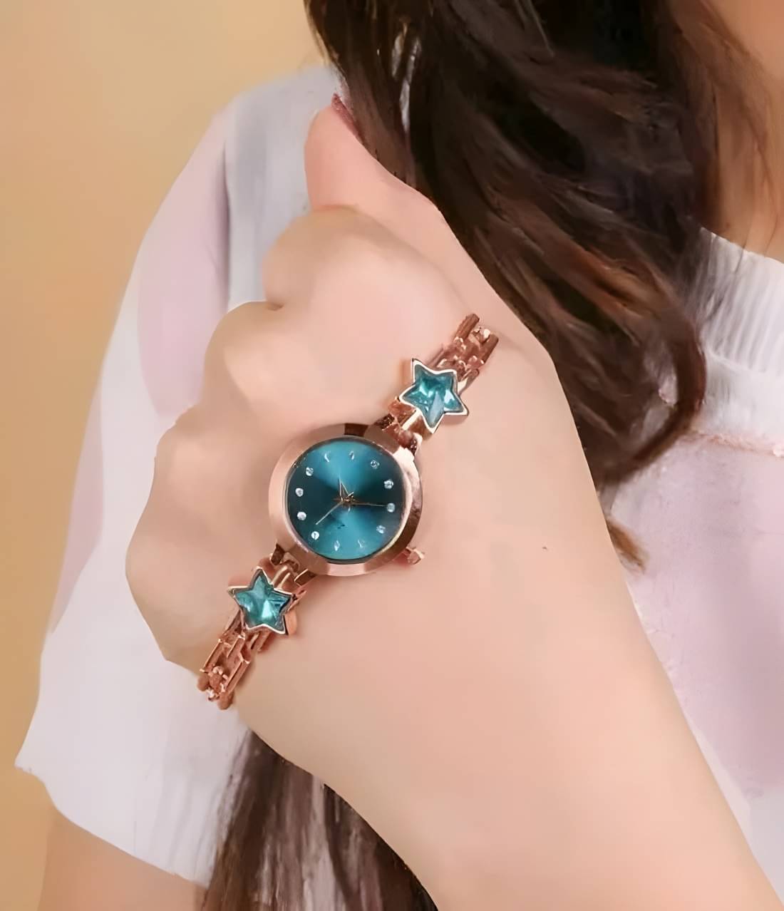     			DECLASSE Blue Metal Analog Womens Watch