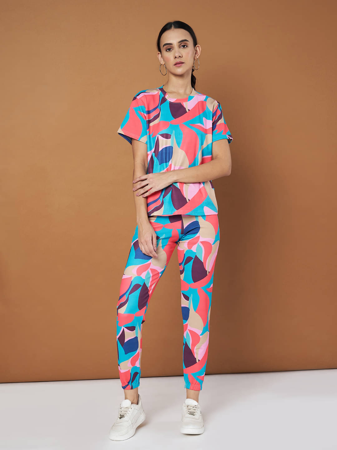 DTR FASHION Multi Color Cotton Blend Printed Tracksuit - Pack of 1 DTR FASHION Multi Color Cotton Blend Printed Tracksuit - Pack of 1