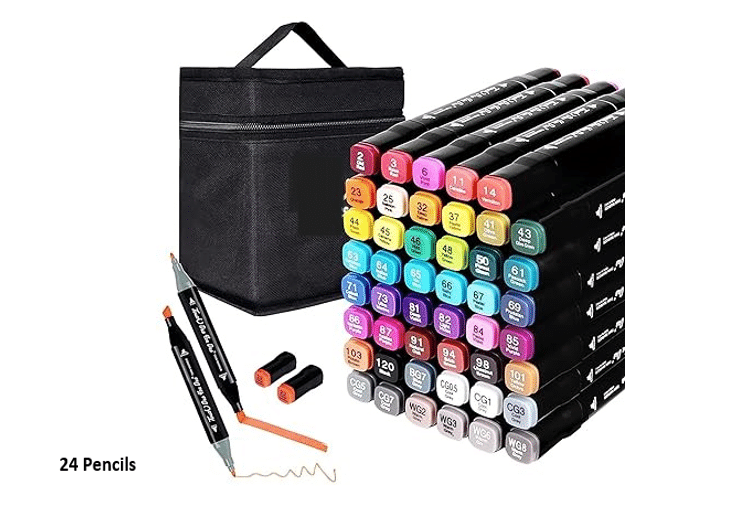     			HAYAGRIVA EXPORT COLOUR DUAL TIP Color Pencils Shaped Color Pencils (Set of 24, Multicolor)