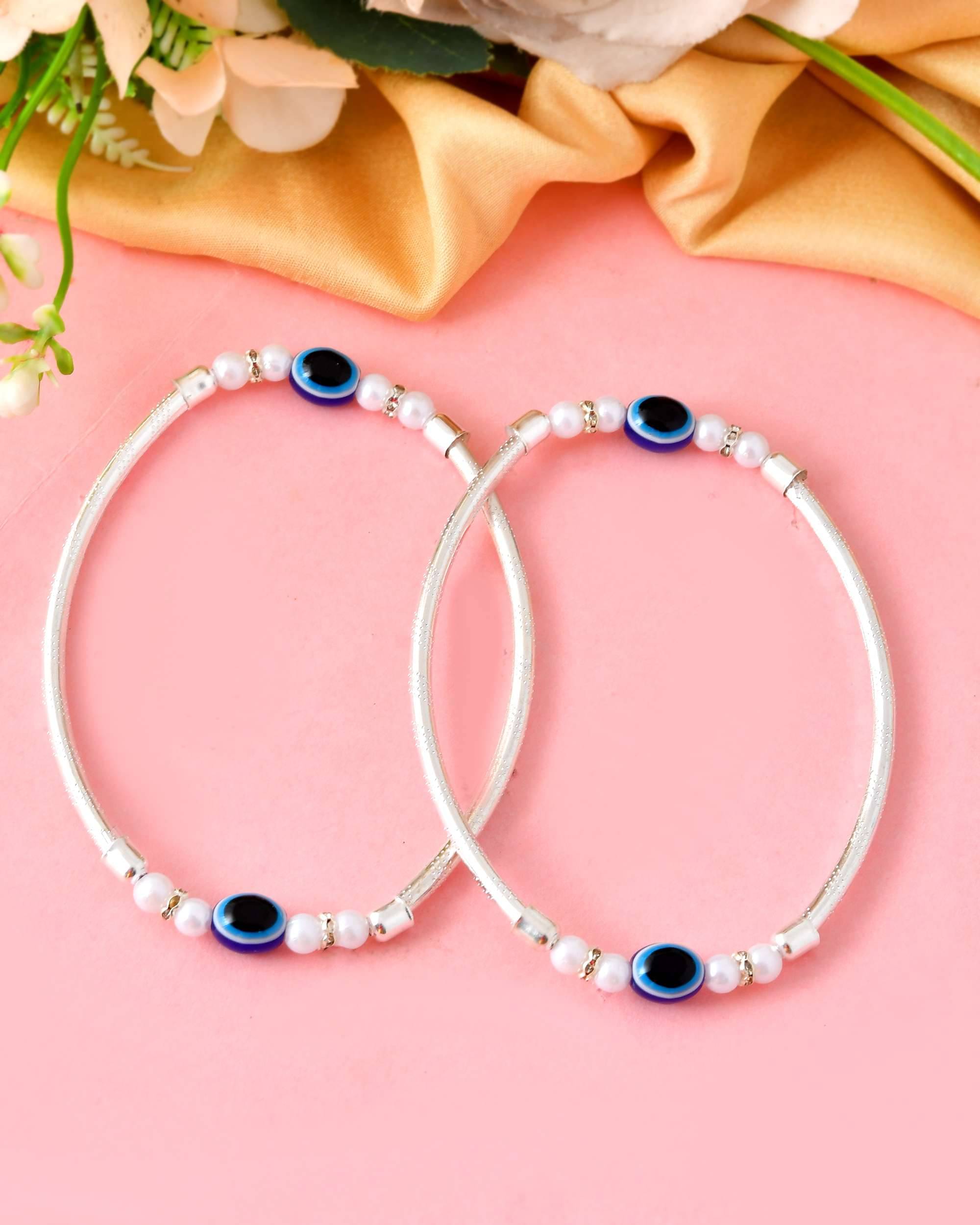     			Jewels Nest Silver Anklets ( Pack of 1 )