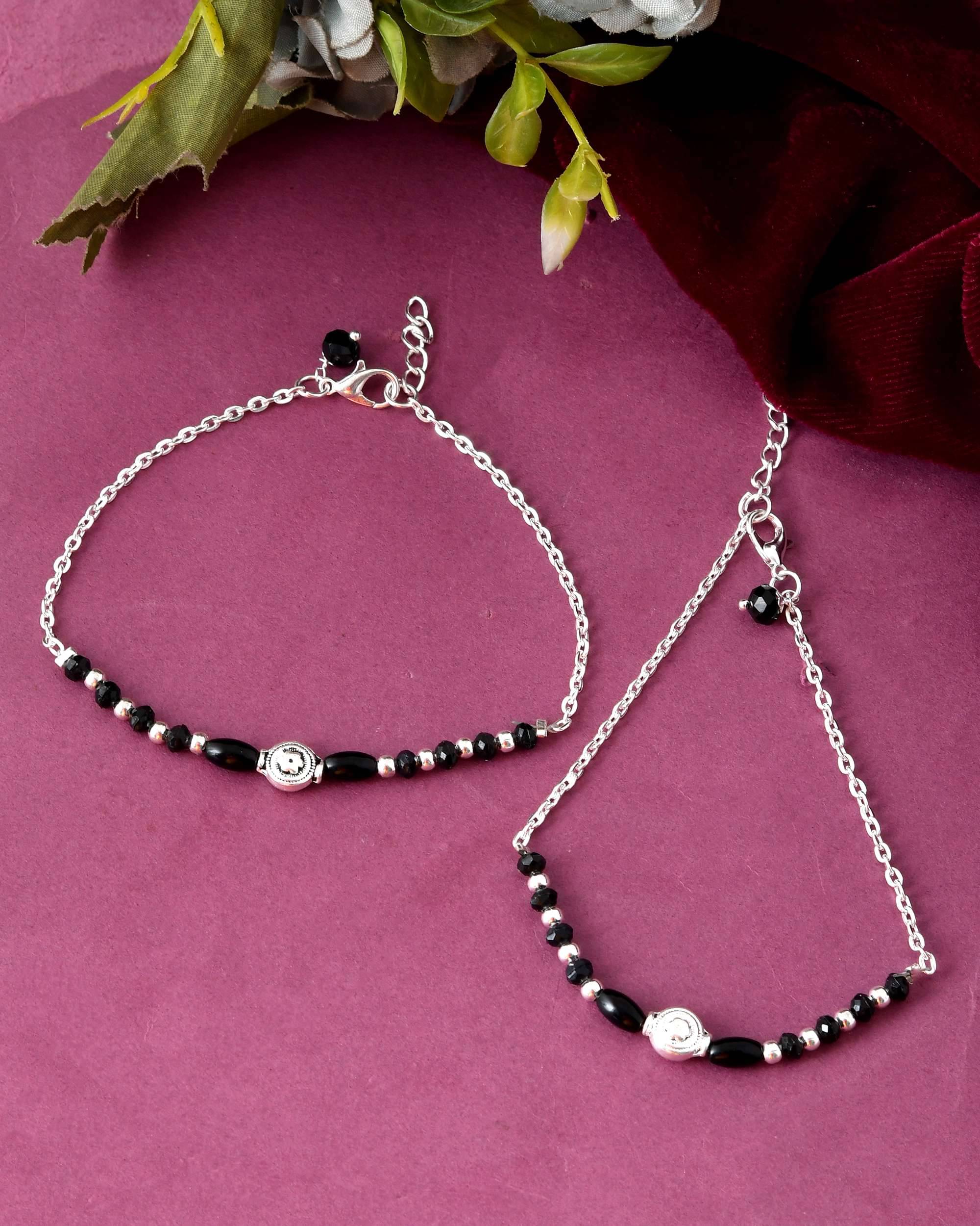 Jewels Nest Silver Anklets ( Pack of 1 ) Jewels Nest Silver Anklets ( Pack of 1 )