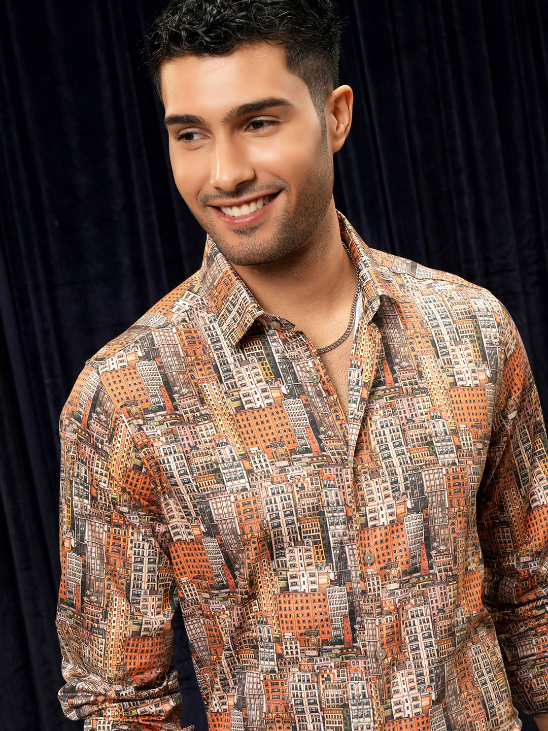     			Locomotive 100% Cotton Slim Fit Printed Full Sleeves Men's Casual Shirt - Multicolor ( Pack of 1 )