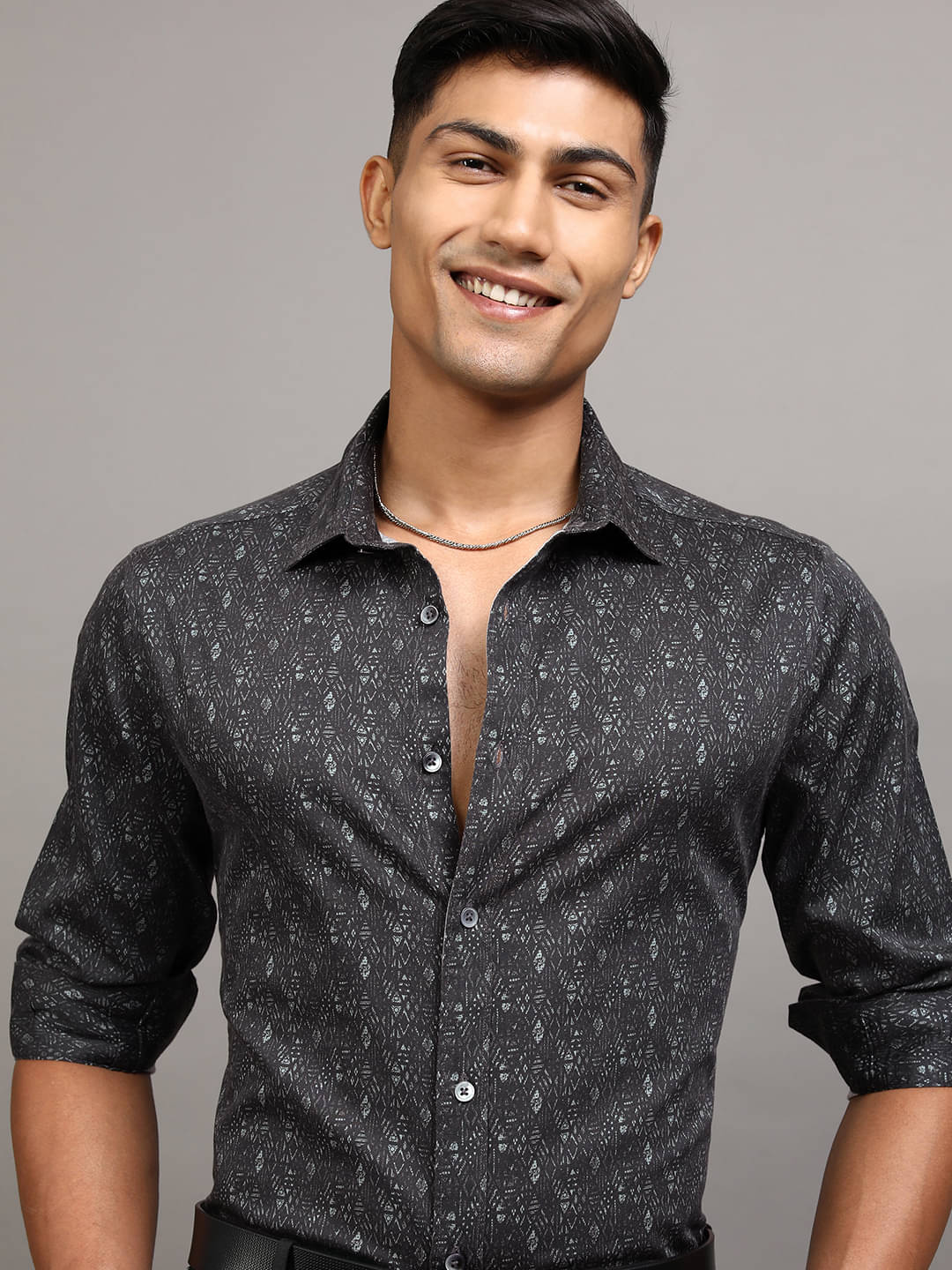     			Locomotive 100% Cotton Slim Fit Printed Full Sleeves Men's Casual Shirt - Dark Green ( Pack of 1 )