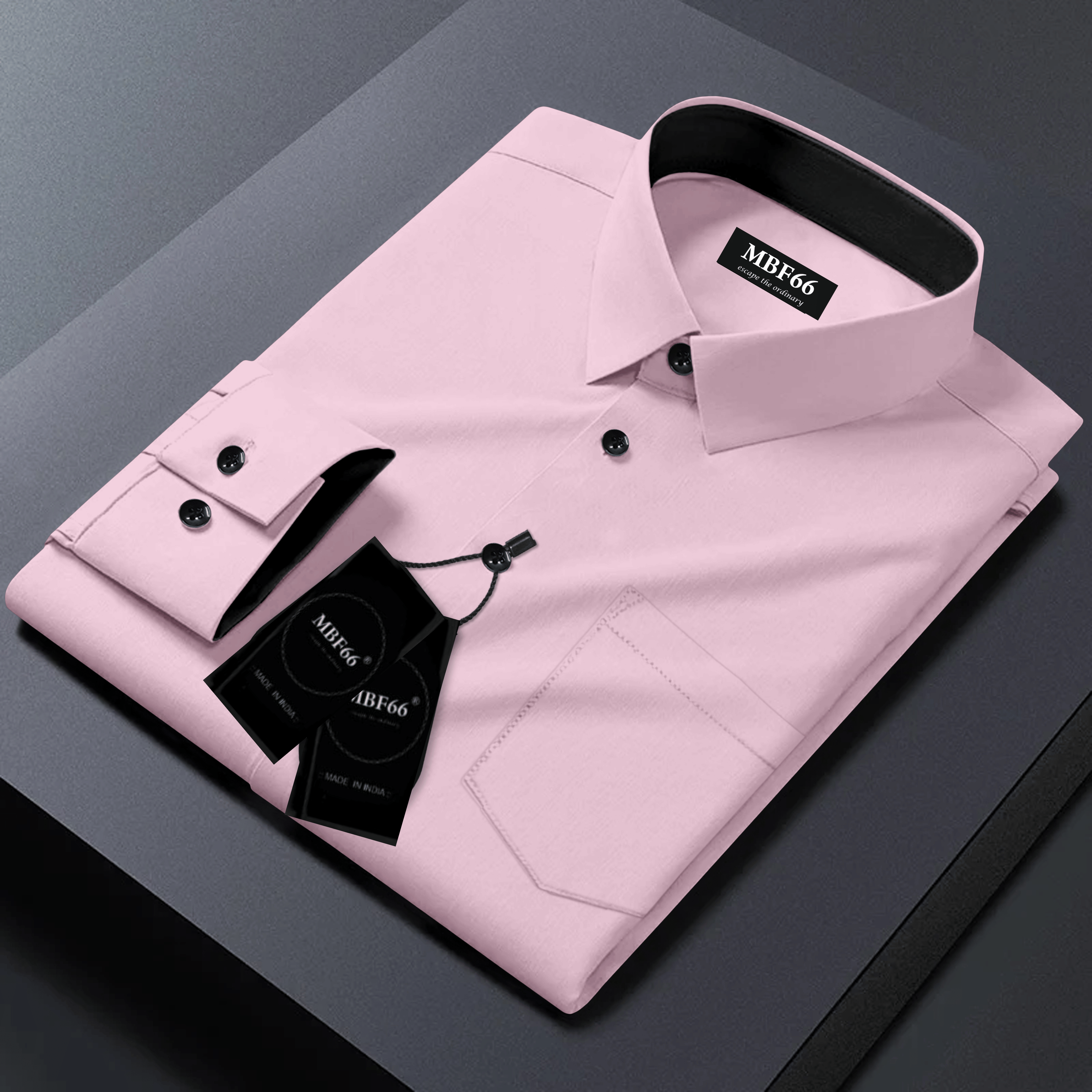 MBF66 Cotton Blend Slim Fit Solids Full Sleeves Men's Casual Shirt - Pink ( Pack of 1 )     			MBF66 Cotton Blend Slim Fit Solids Full Sleeves Men's Casual Shirt - Pink ( Pack of 1 )