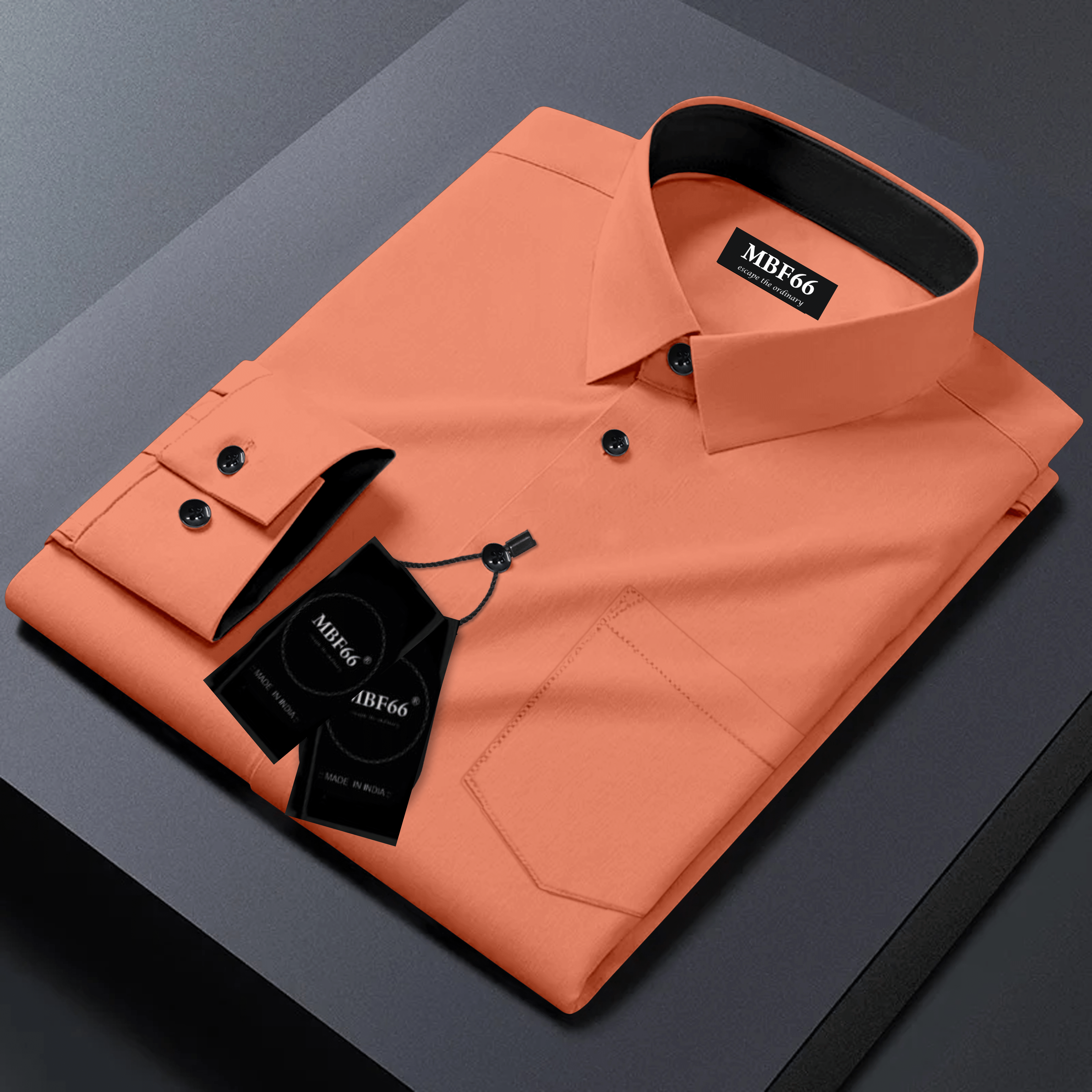 MBF66 Cotton Blend Slim Fit Solids Full Sleeves Men's Casual Shirt - Rust ( Pack of 1 ) MBF66 Cotton Blend Slim Fit Solids Full Sleeves Men's Casual Shirt - Rust ( Pack of 1 )