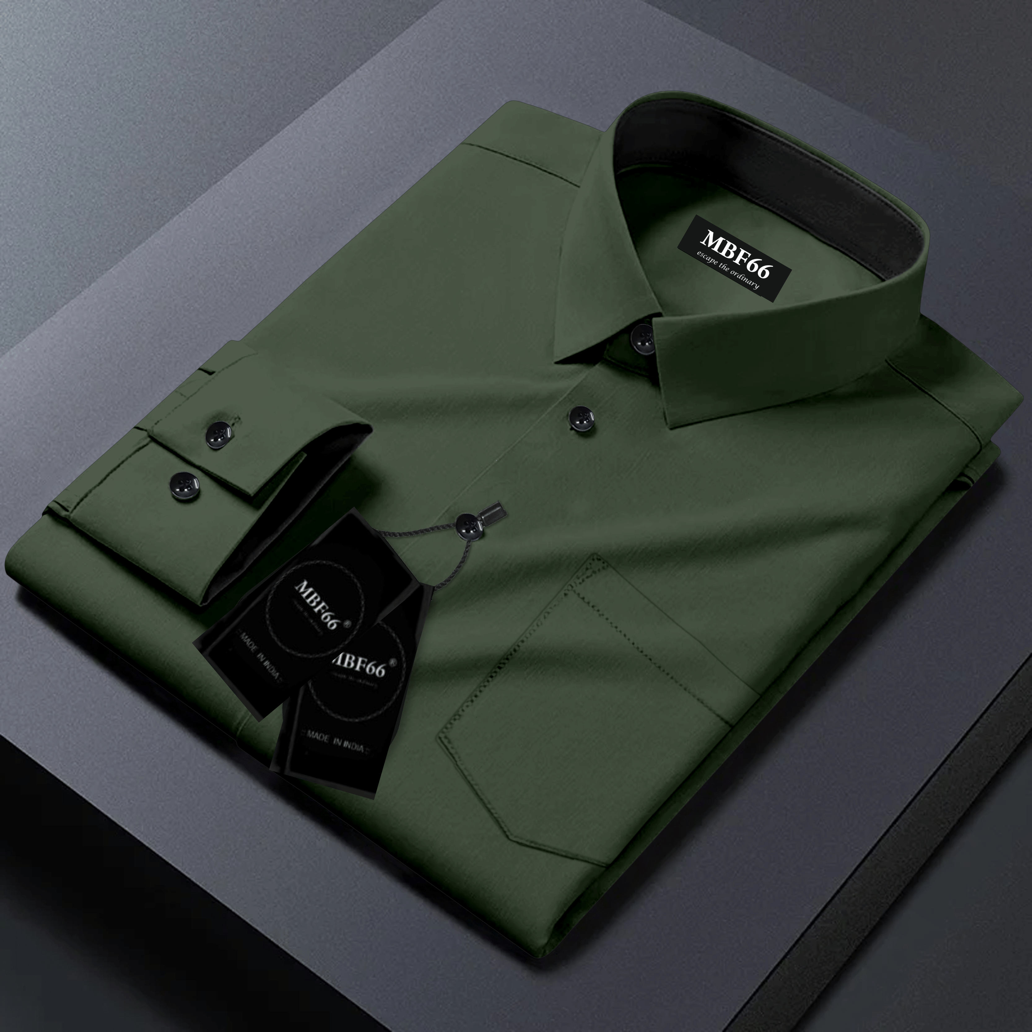 MBF66 Cotton Blend Slim Fit Solids Full Sleeves Men's Casual Shirt - Dark Green ( Pack of 1 ) MBF66 Cotton Blend Slim Fit Solids Full Sleeves Men's Casual Shirt - Dark Green ( Pack of 1 )