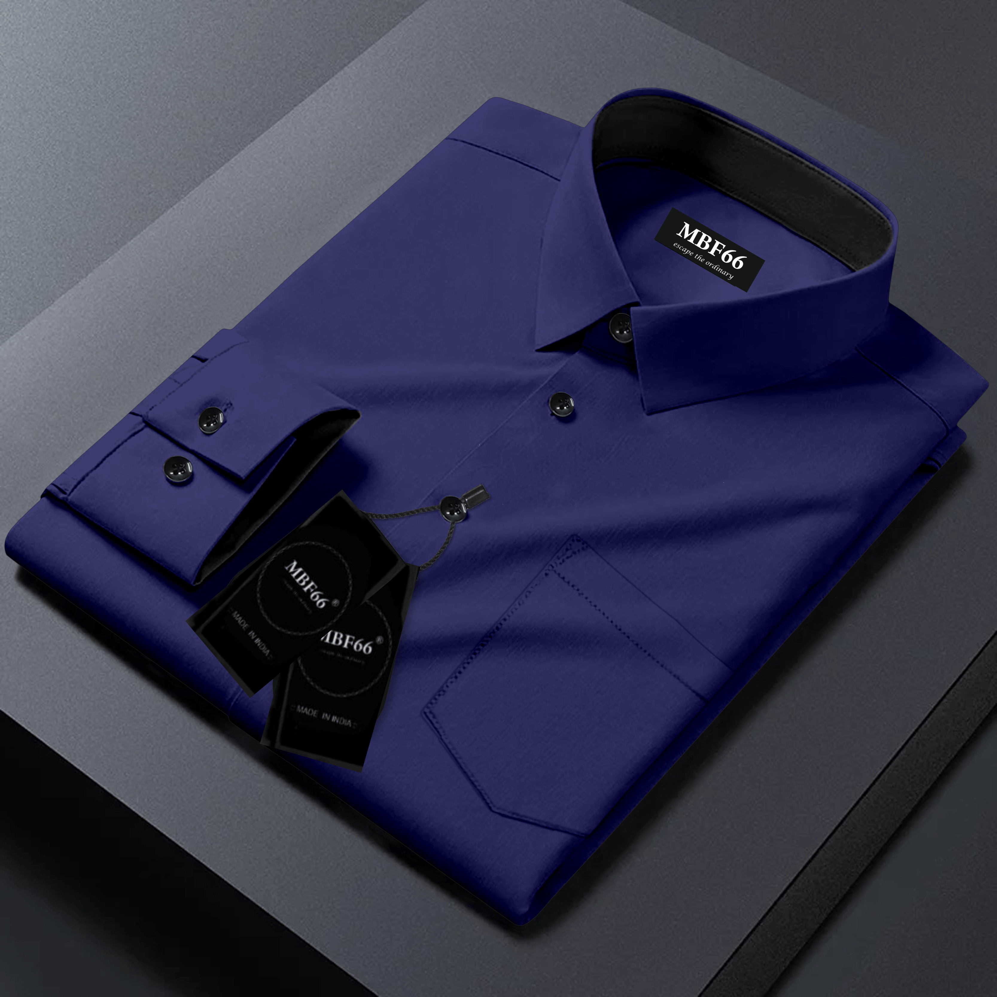 MBF66 Cotton Blend Slim Fit Solids Full Sleeves Men's Casual Shirt - Navy Blue ( Pack of 1 ) MBF66 Cotton Blend Slim Fit Solids Full Sleeves Men's Casual Shirt - Navy Blue ( Pack of 1 )