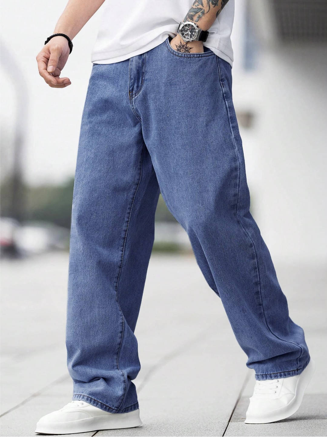 Masterly Weft Relaxed Clean Look Men's Jeans - Light Blue ( Pack of 1 ) Masterly Weft Relaxed Clean Look Men's Jeans - Light Blue ( Pack of 1 )