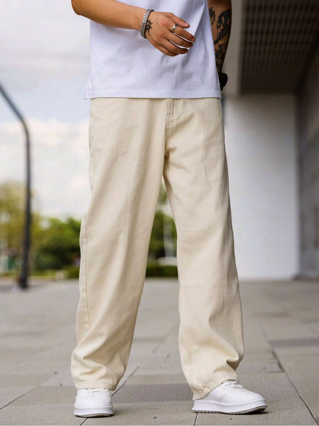 Masterly Weft Relaxed Clean Look Men's Jeans - Beige ( Pack of 1 ) - Jeans | Buy online on ZillyBuy