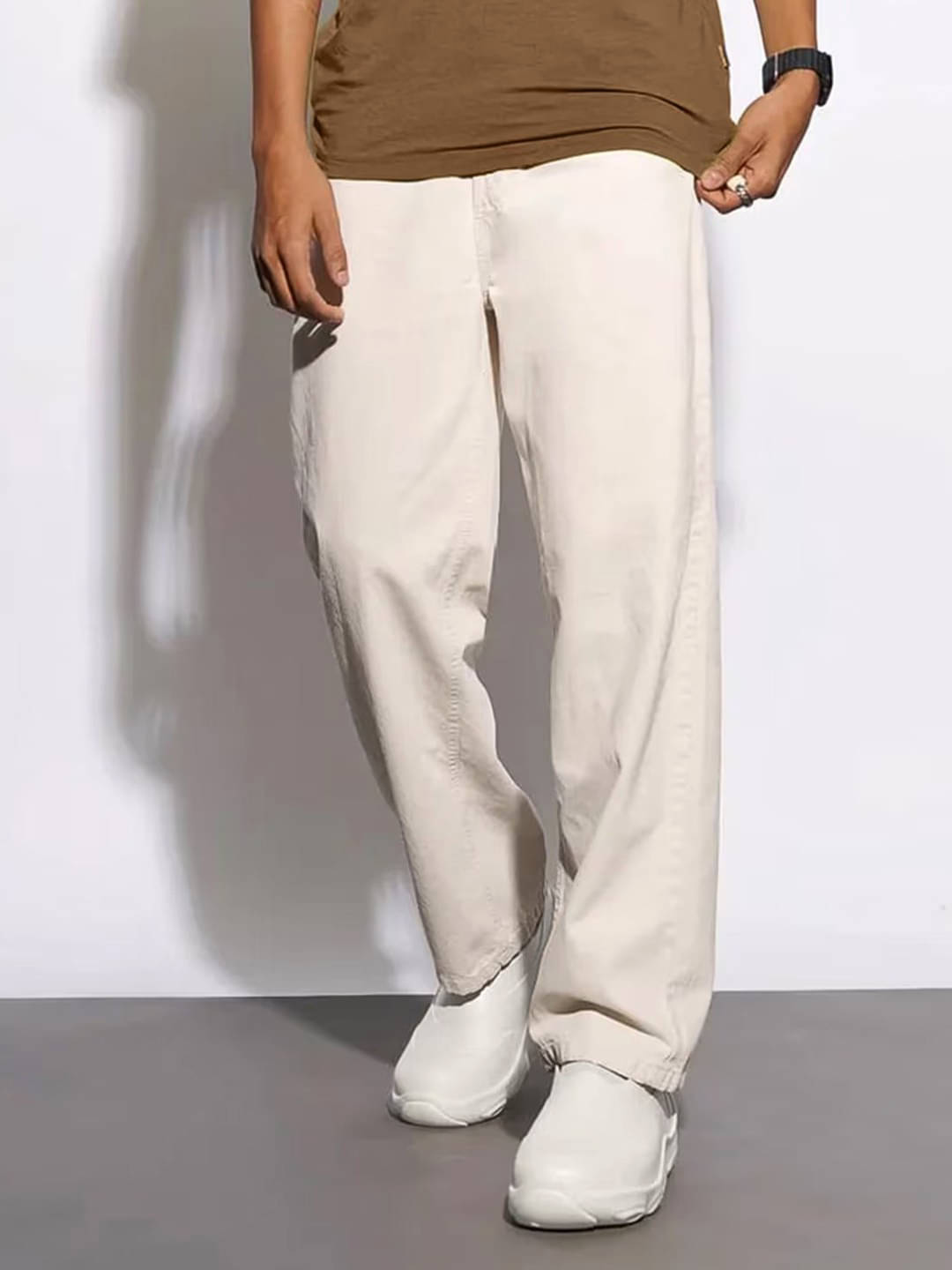 Masterly Weft Relaxed Clean Look Men's Jeans - Beige ( Pack of 1 ) Masterly Weft Relaxed Clean Look Men's Jeans - Beige ( Pack of 1 )