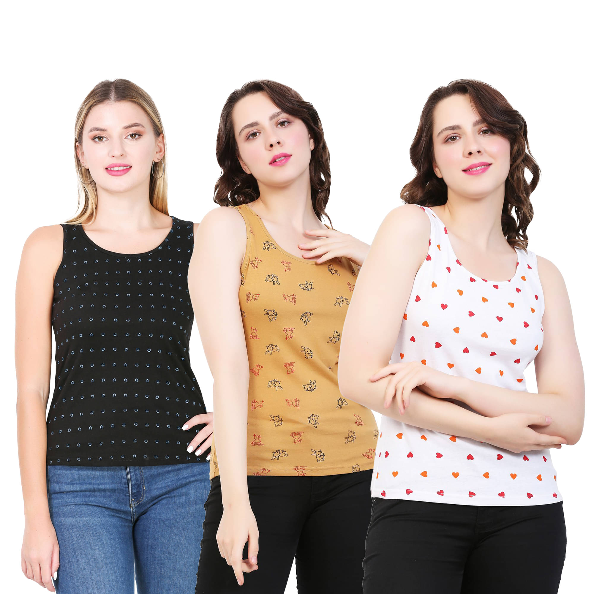 Myo Women's Cotton Tank Top ( Multi Color ) Myo Women's Cotton Tank Top ( Multi Color )