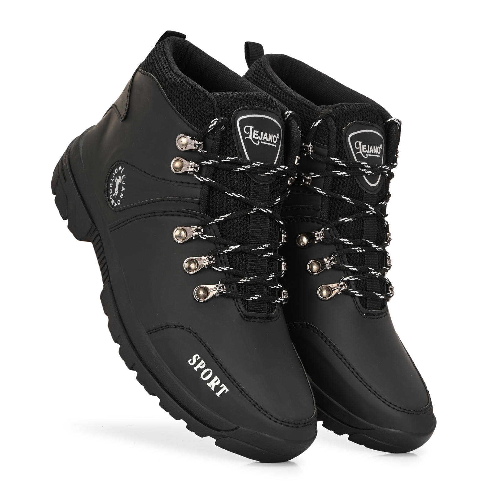     			Neakser Black Men's Casual Boots