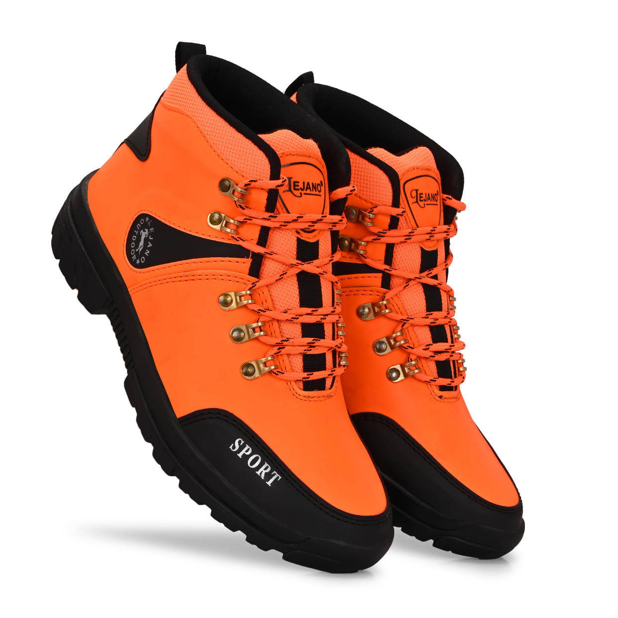     			Neakser Orange Men's Casual Boots