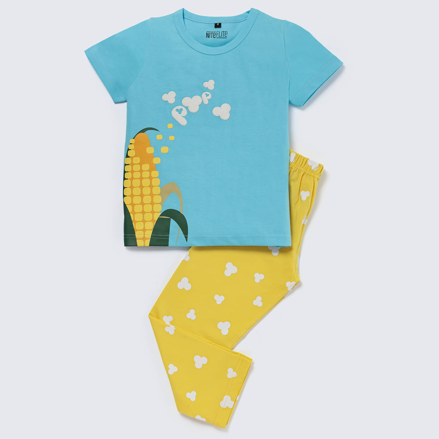    			Nite Flite Pack of 1 Girls Cotton Nightsuit Set ( Multicolor 4 )